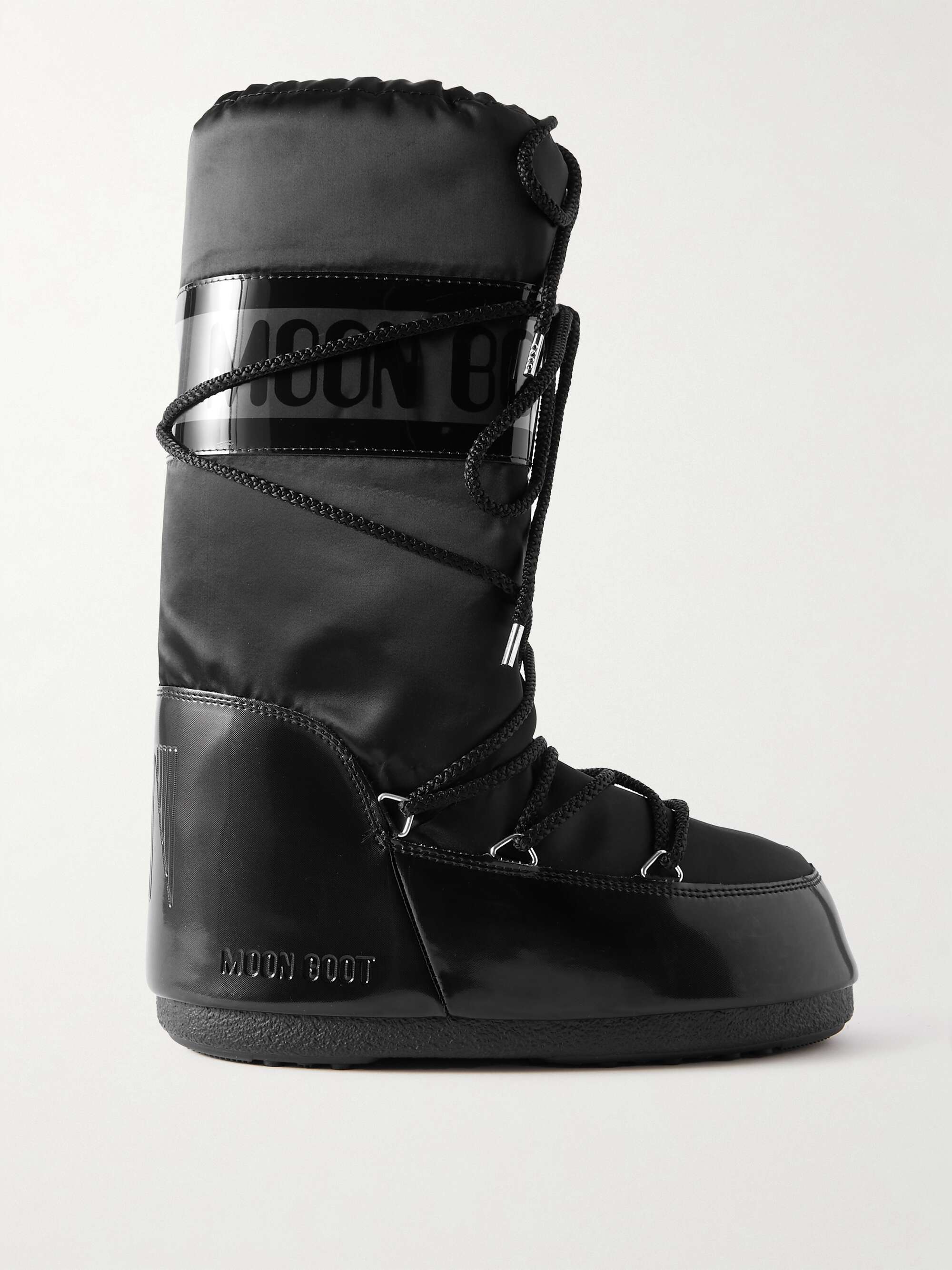 MOON BOOT Icon Glance shell and PVC snow boots | NET-A-PORTER