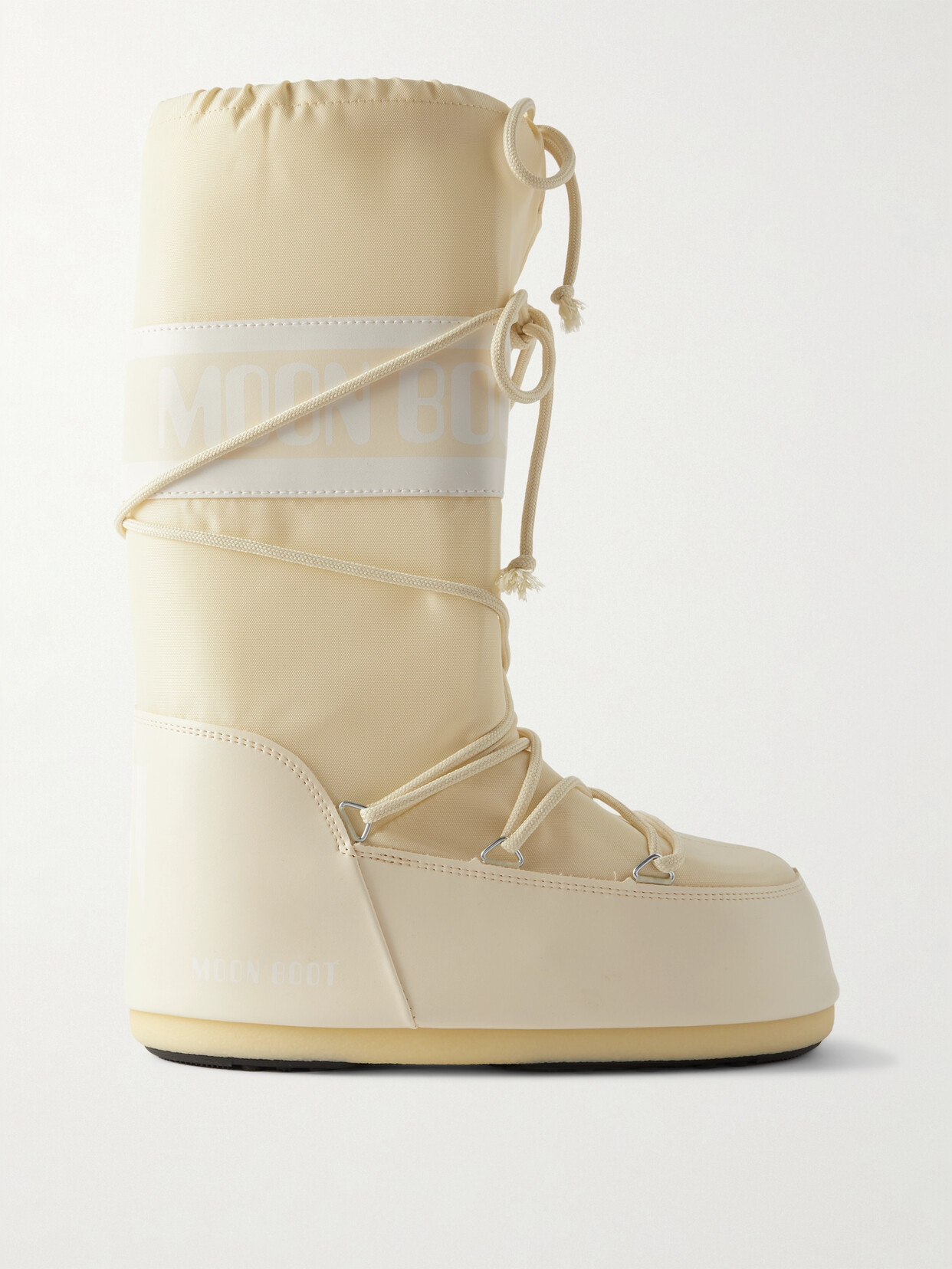 Moon Boot Icon Shell And Faux Leather Snow Boots - Cream