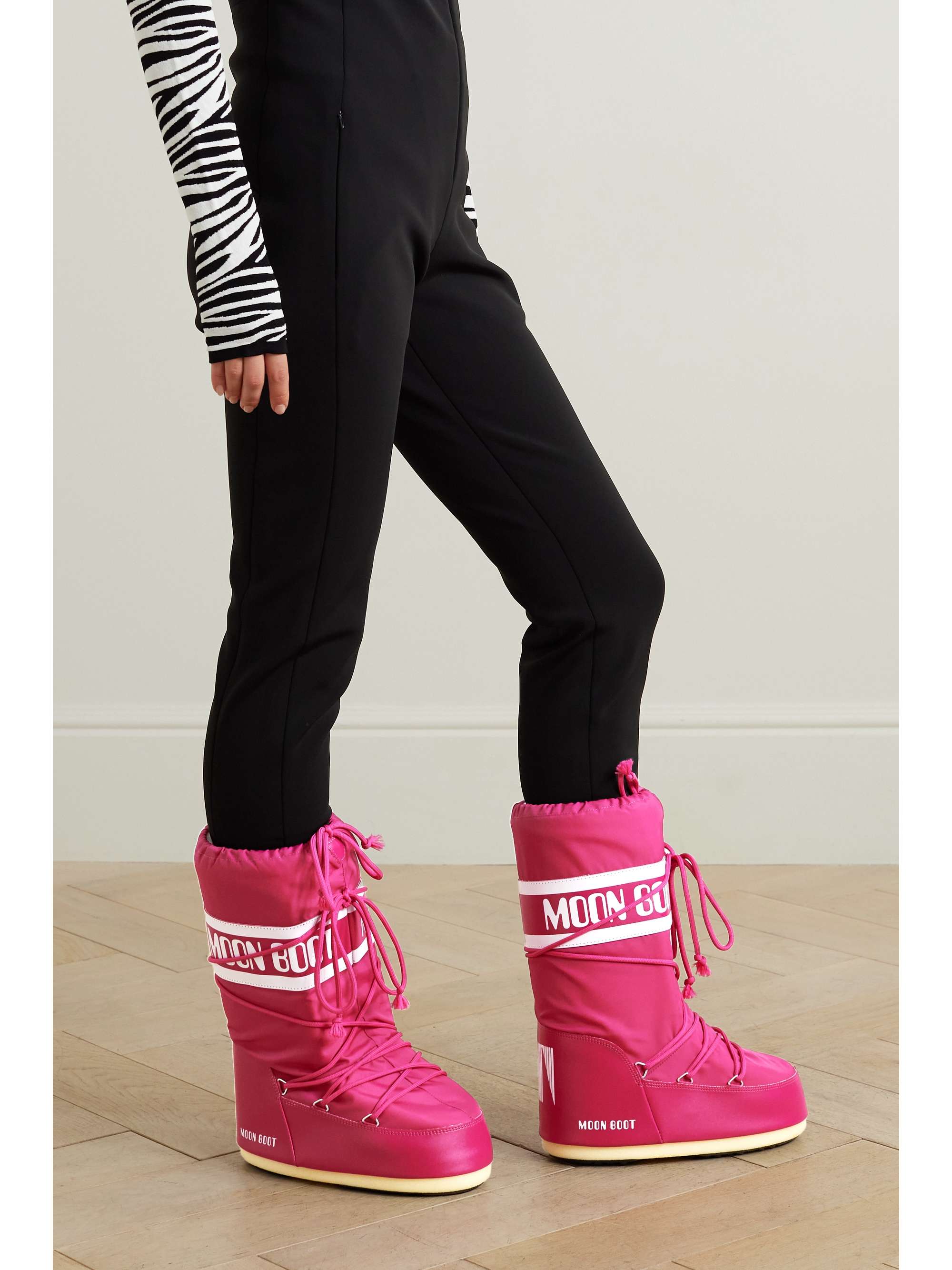 MOON BOOT Icon shell and faux leather snow boots