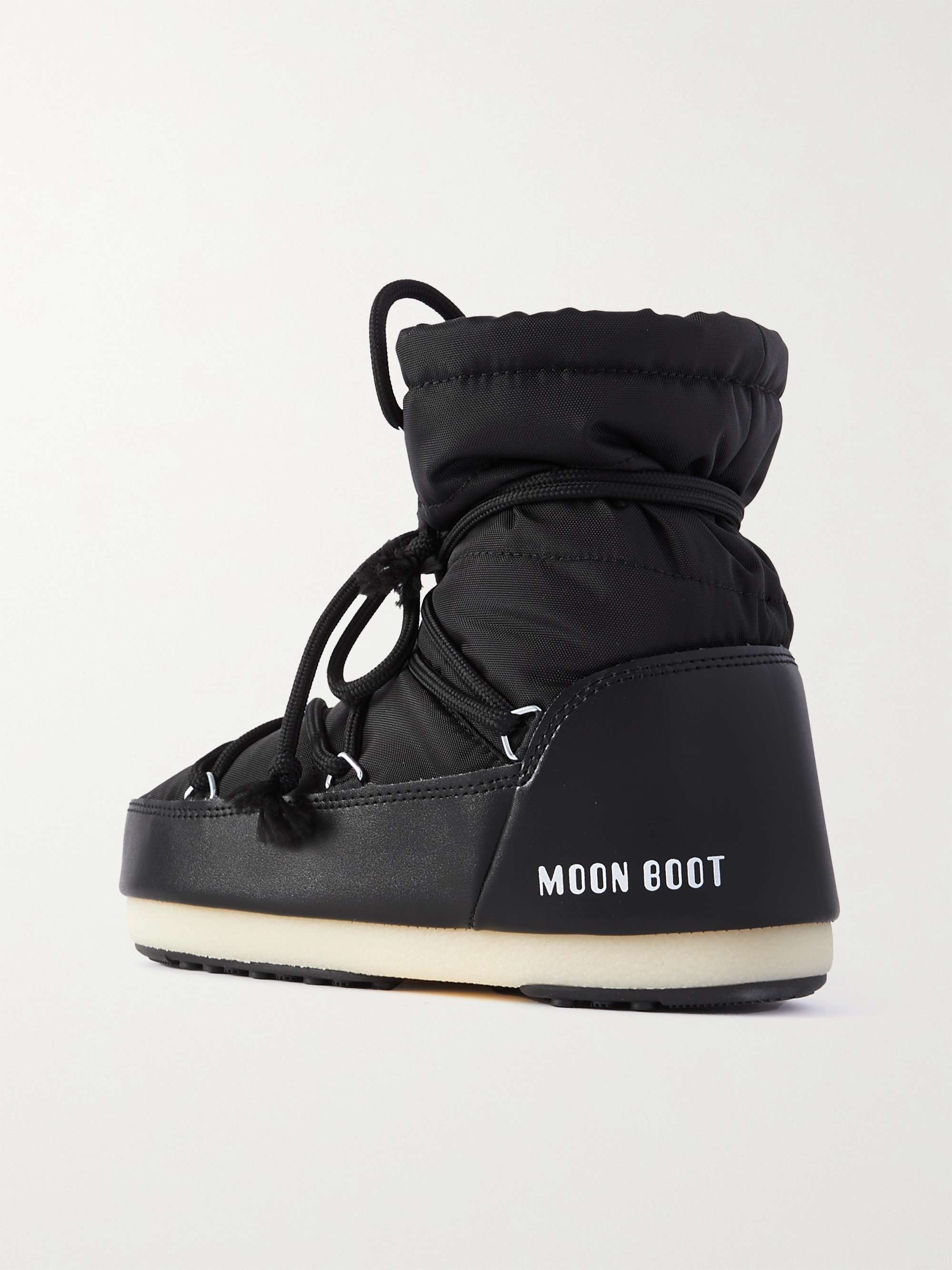 MOON BOOT Icon Light Low shell and faux leather snow boots NETAPORTER