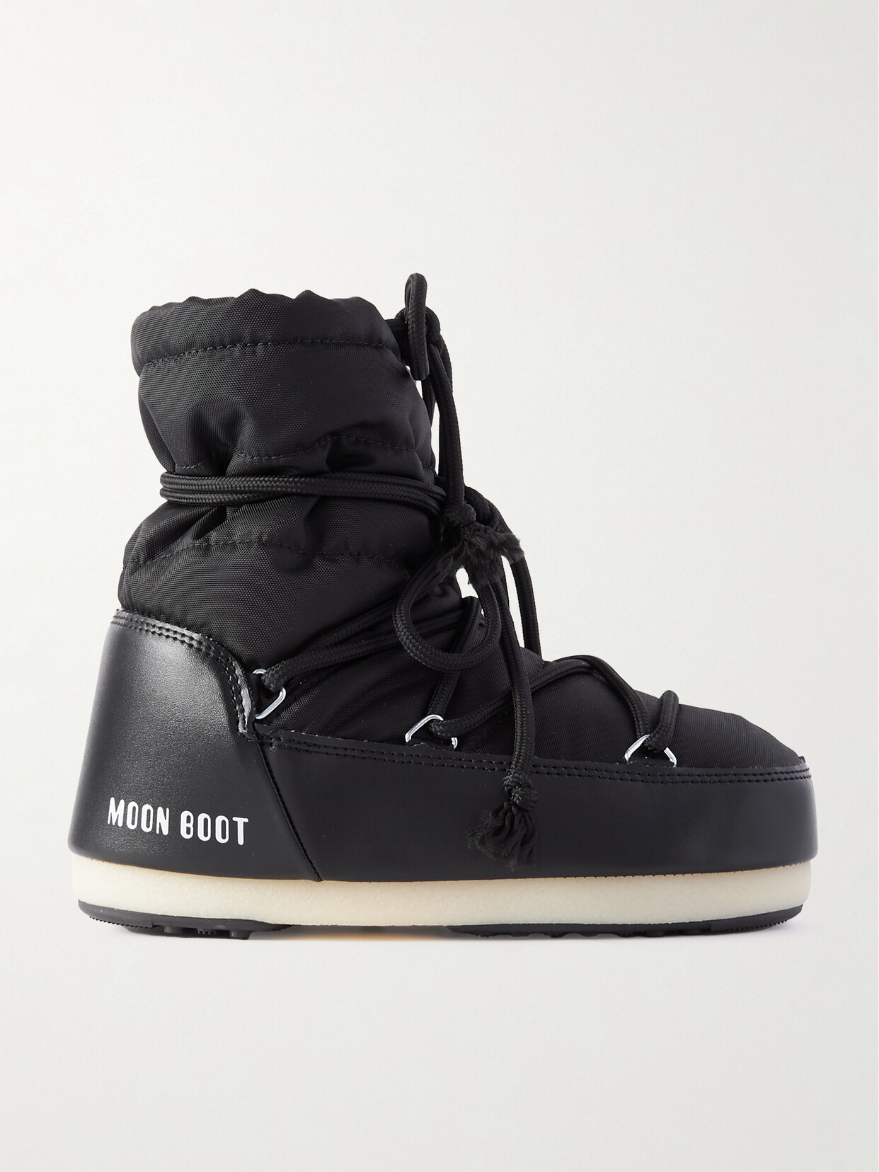 Moon Boot - Icon Light Low Shell And Faux Leather Snow Boots - Black