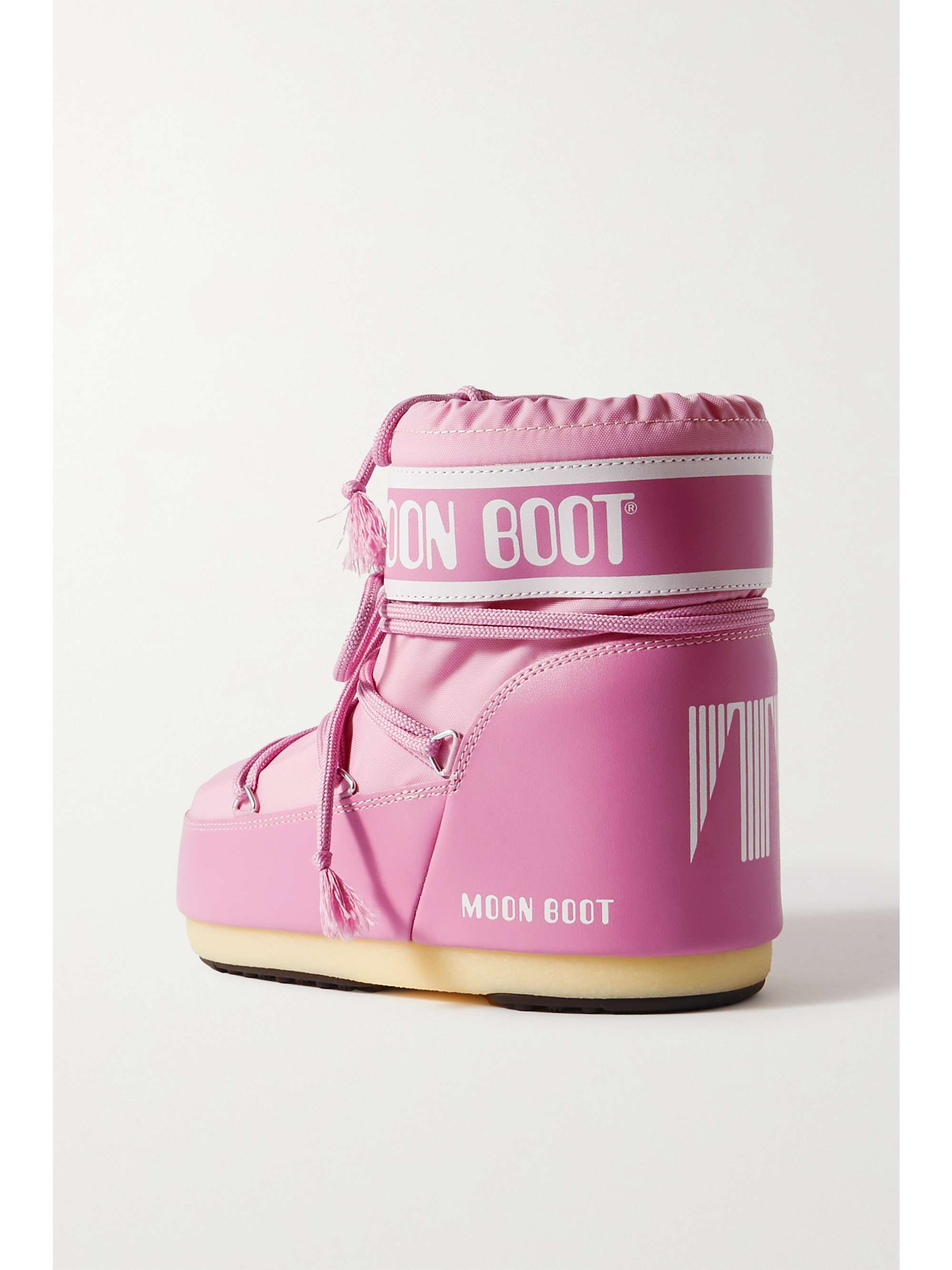 MOON BOOT Icon Low shell and faux leather snow boots NETAPORTER