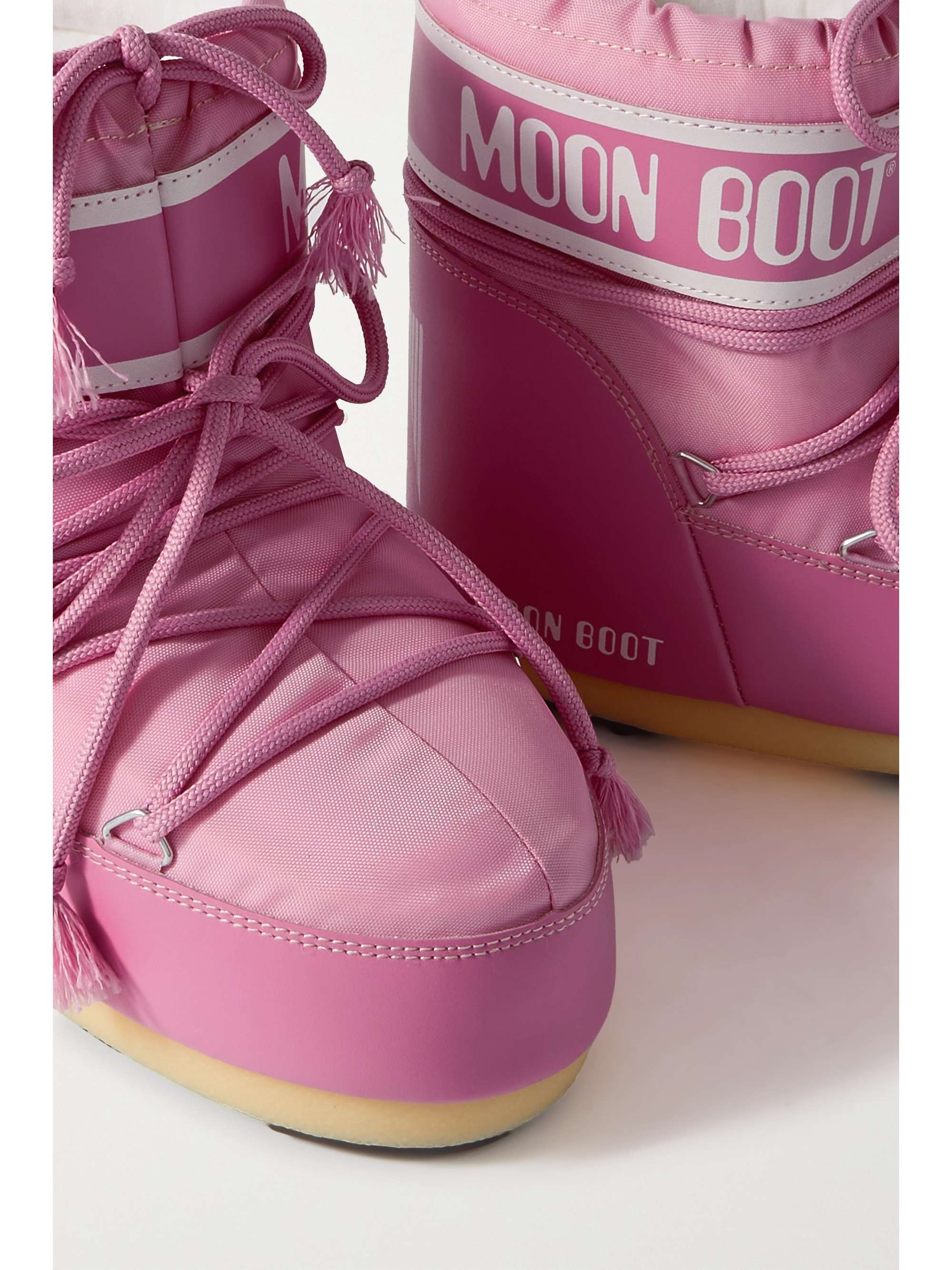 MOON BOOT Icon Low shell and faux leather snow boots NETAPORTER