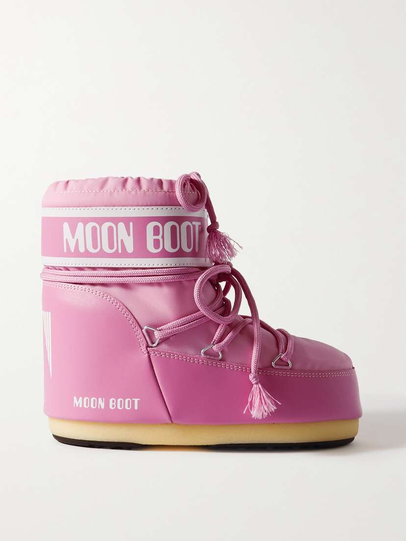 Moon Boot Icon Low Shell And Faux Leather Snow Boots