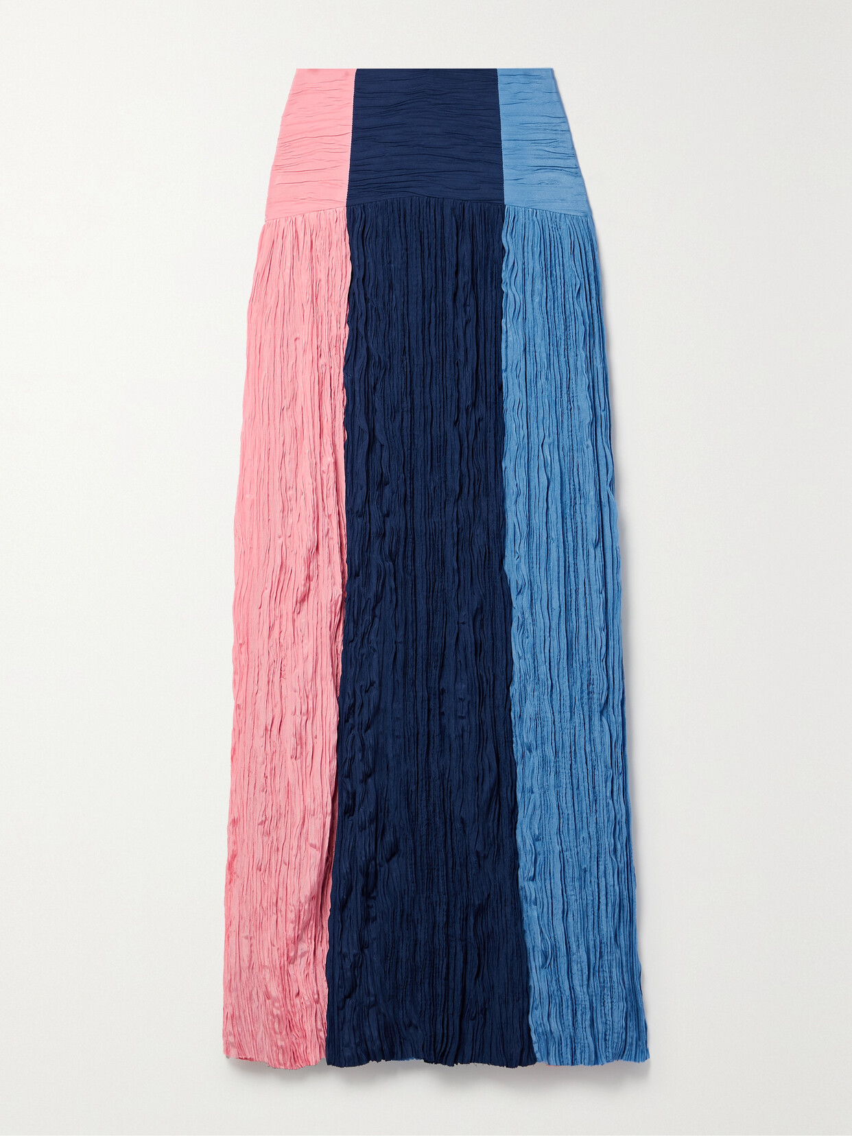 Partow Milo Crinkle Colorblock Skirt In Multi