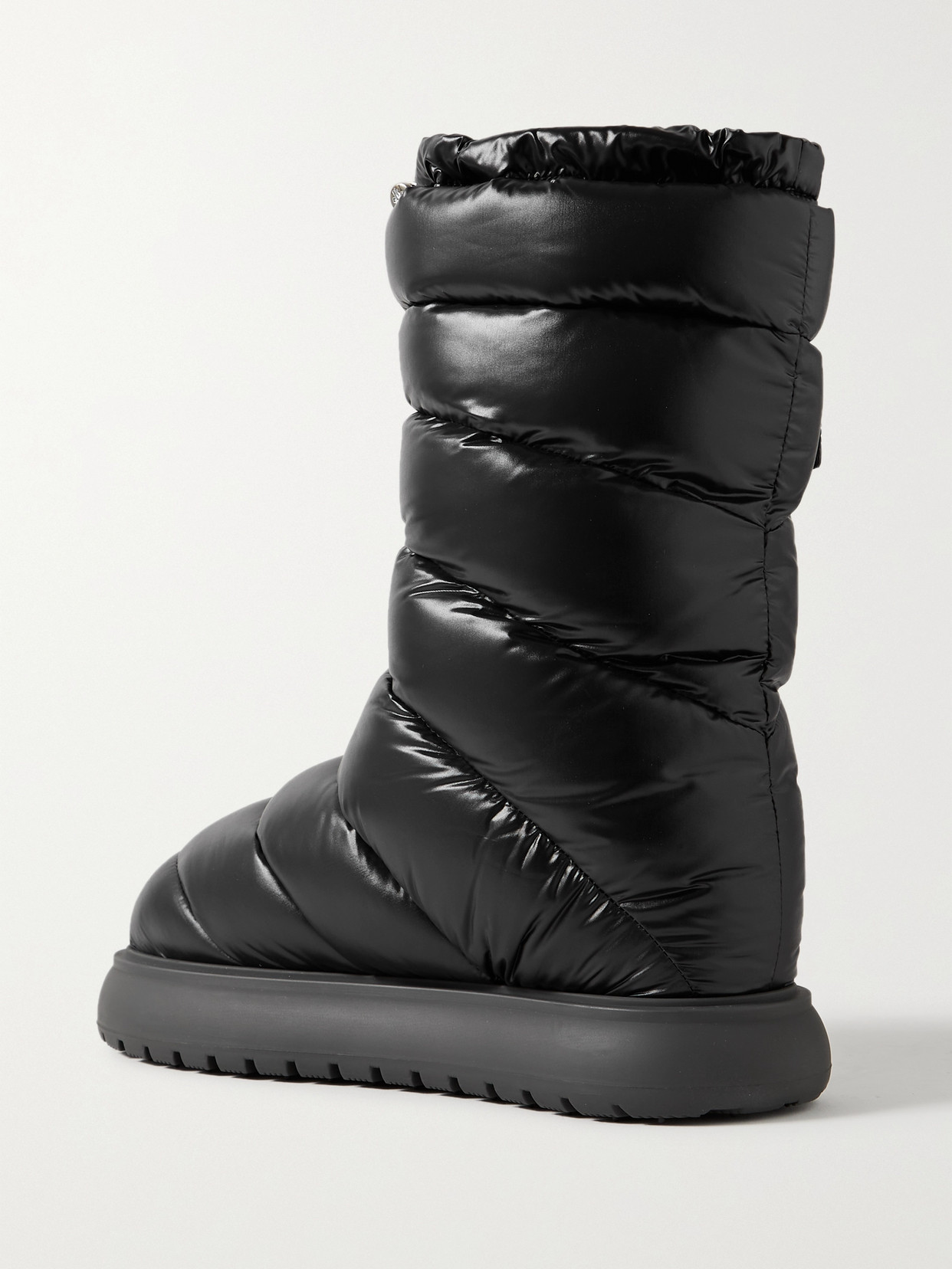 Shop Moncler Gaia Quilted Shell Boots In Black