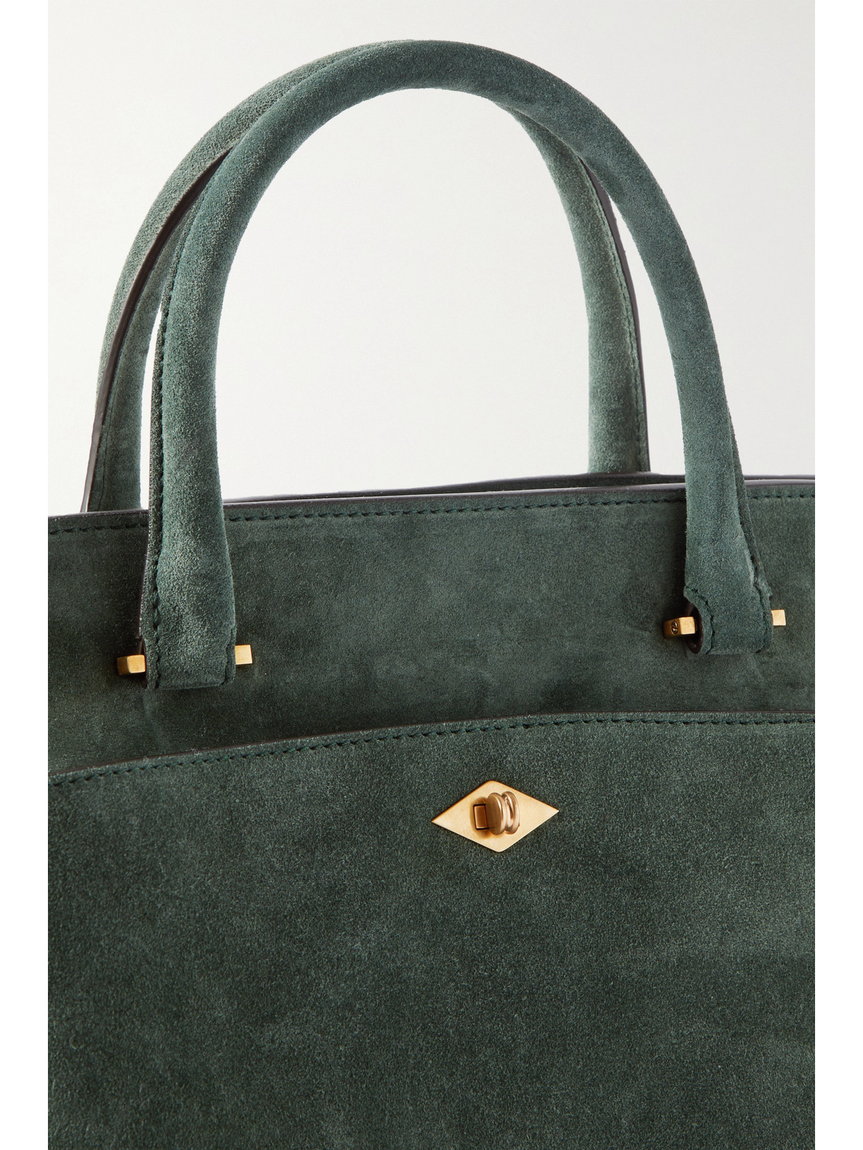Metier Private Eye Suede Tote In Green