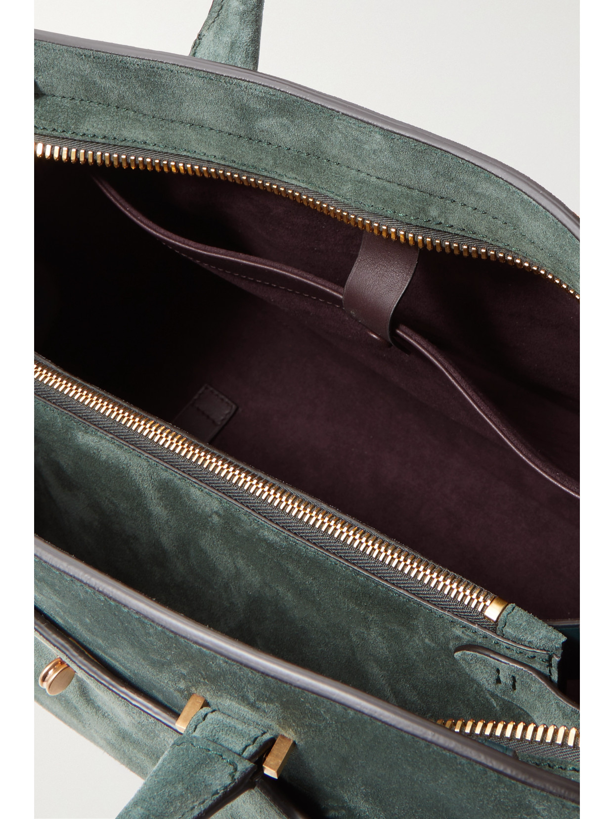 Metier Private Eye Suede Tote In Green