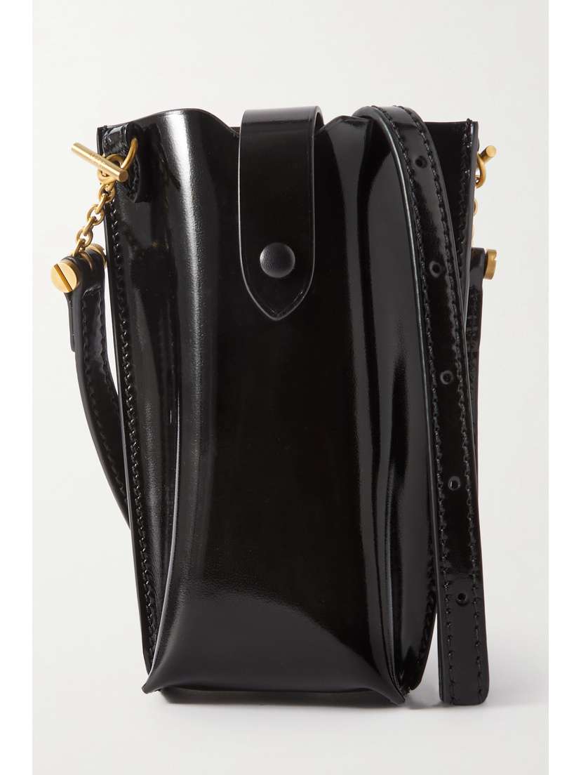 Métier Minimalist Double Patent-leather Shoulder Bag
