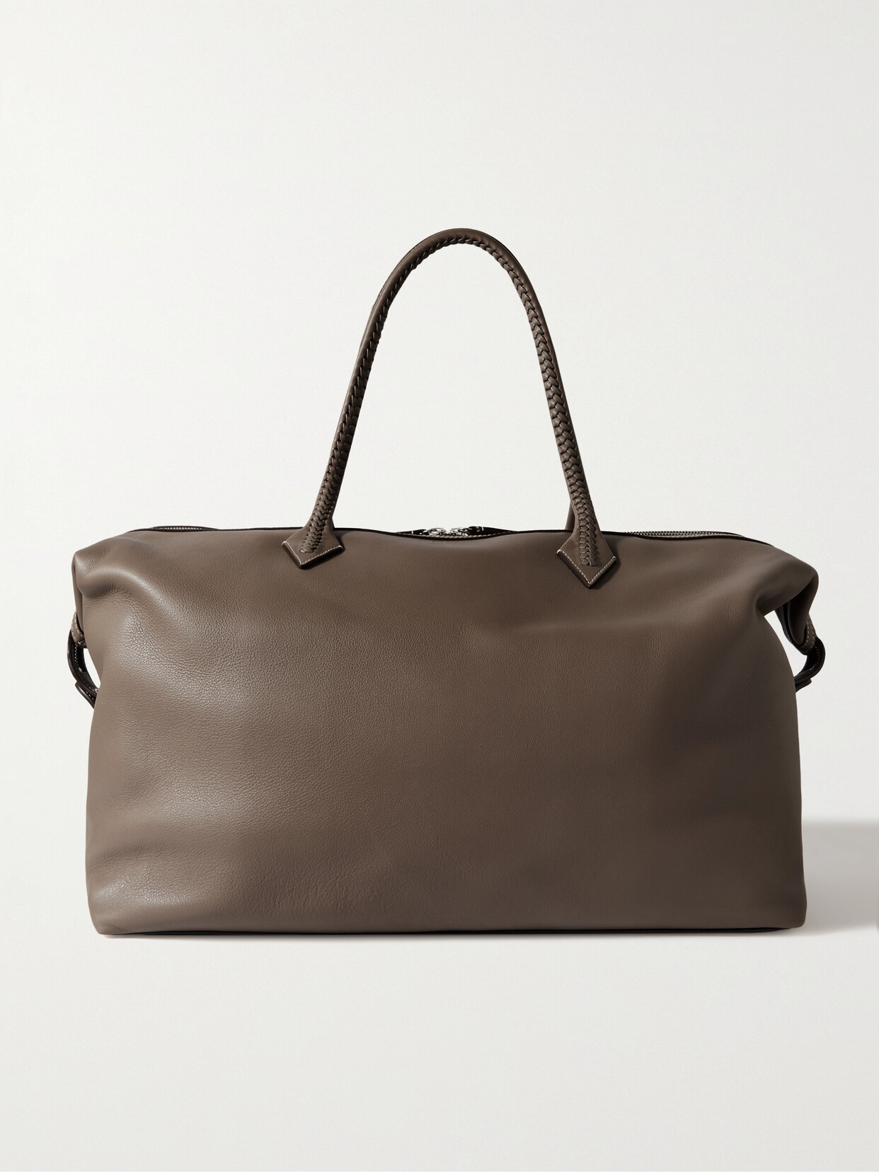 Metier Perriand Leather Weekend Bag In Brown