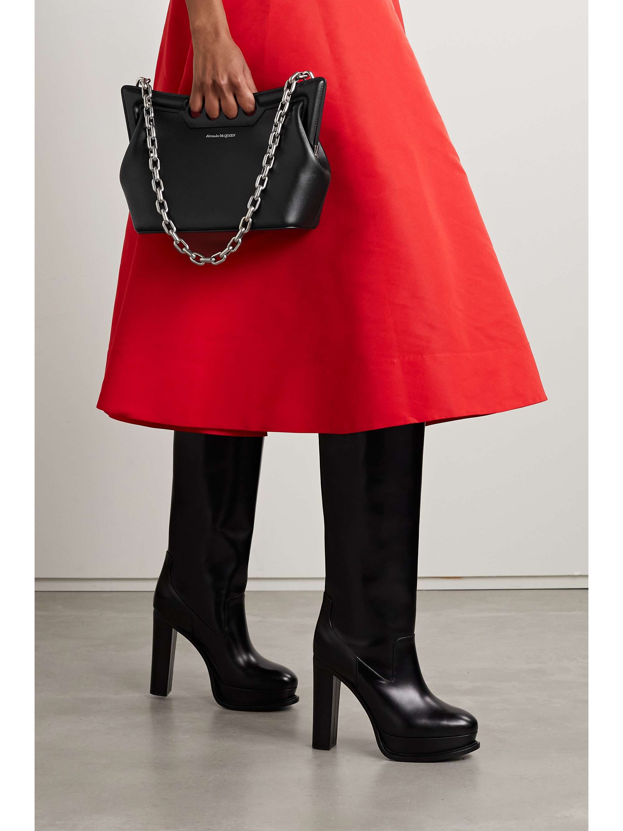 MCQUEEN The Peak cutout leather shoulder bag