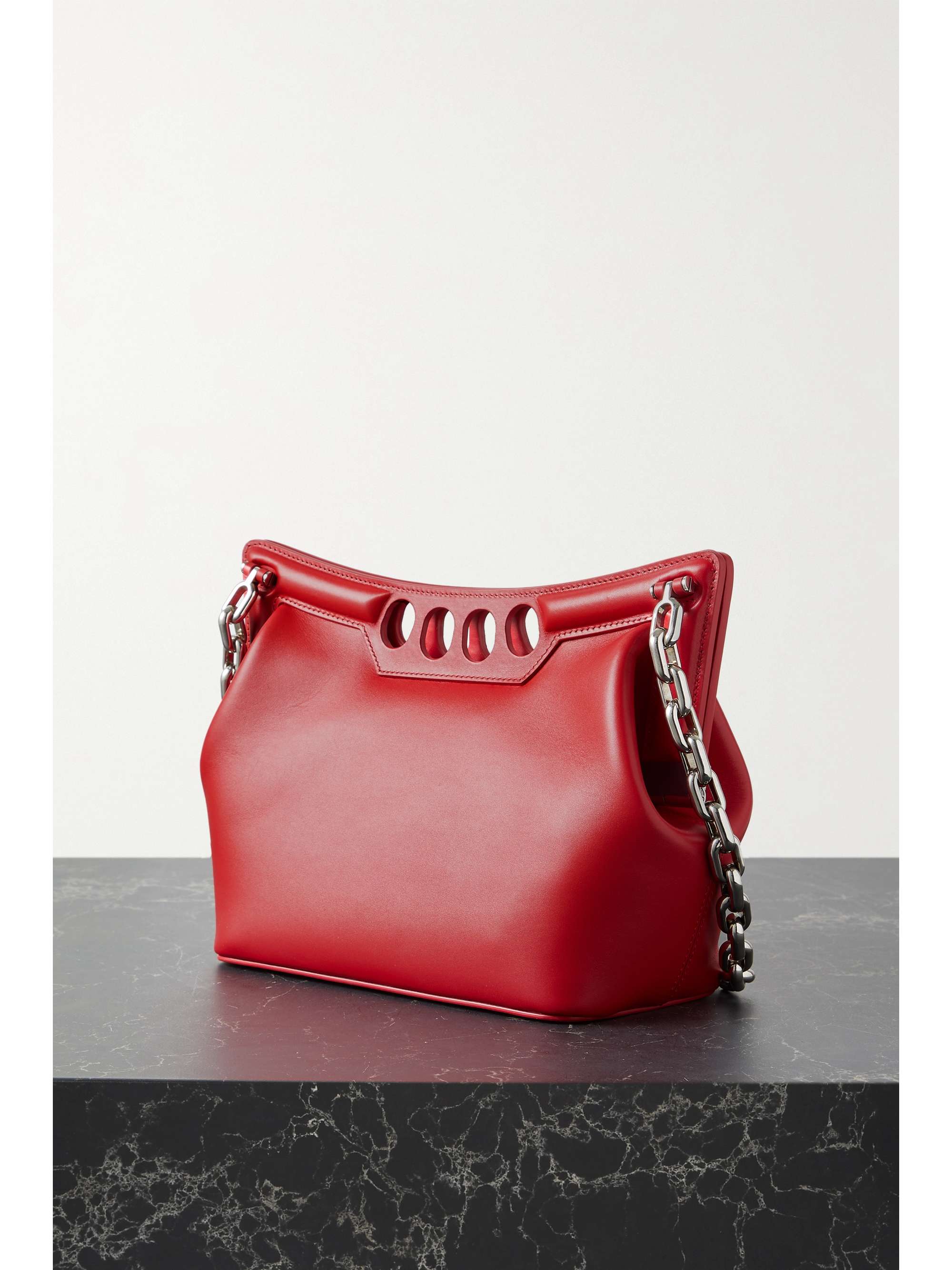 MCQUEEN The Peak cutout leather shoulder bag
