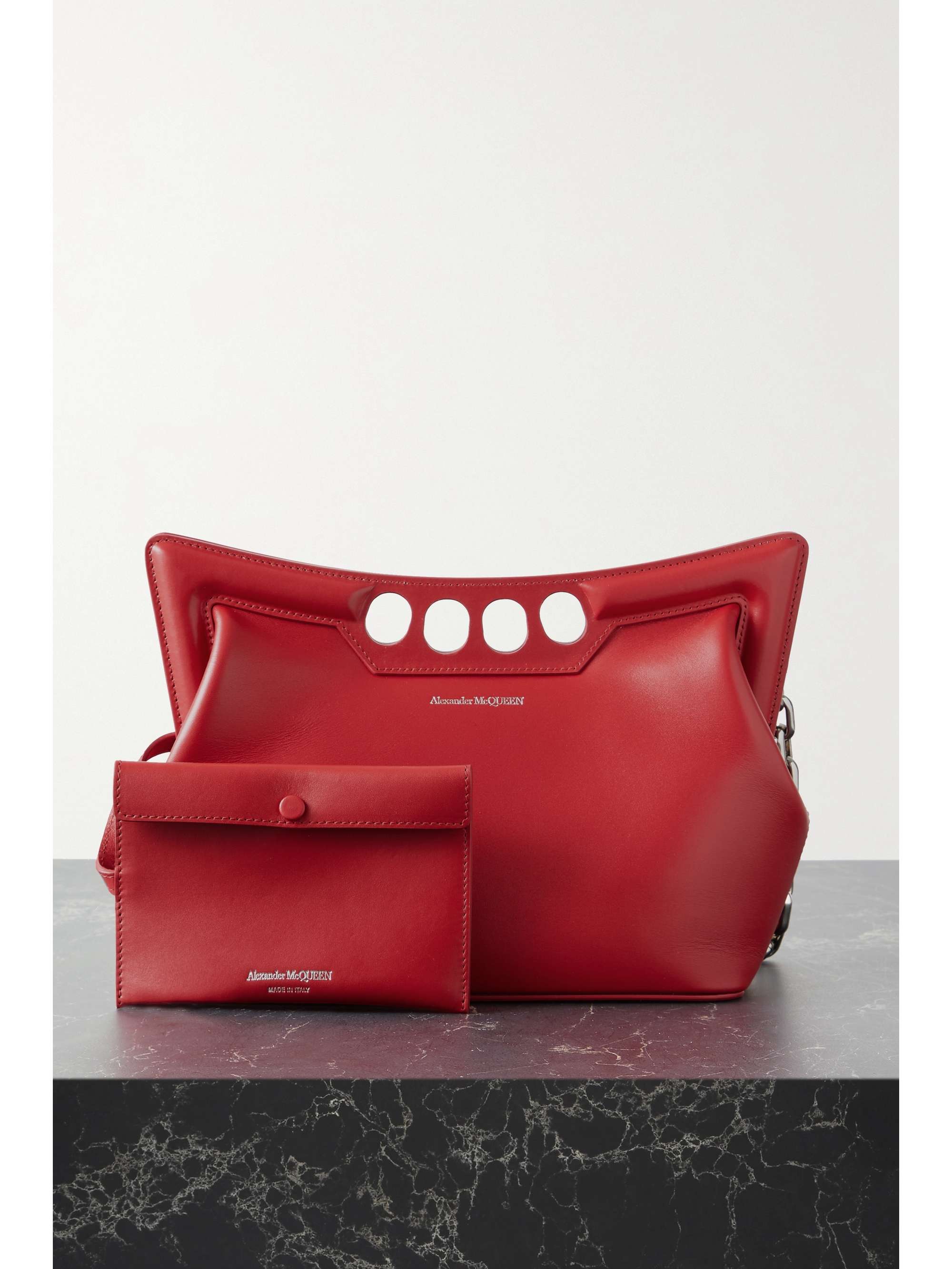 MCQUEEN The Peak cutout leather shoulder bag