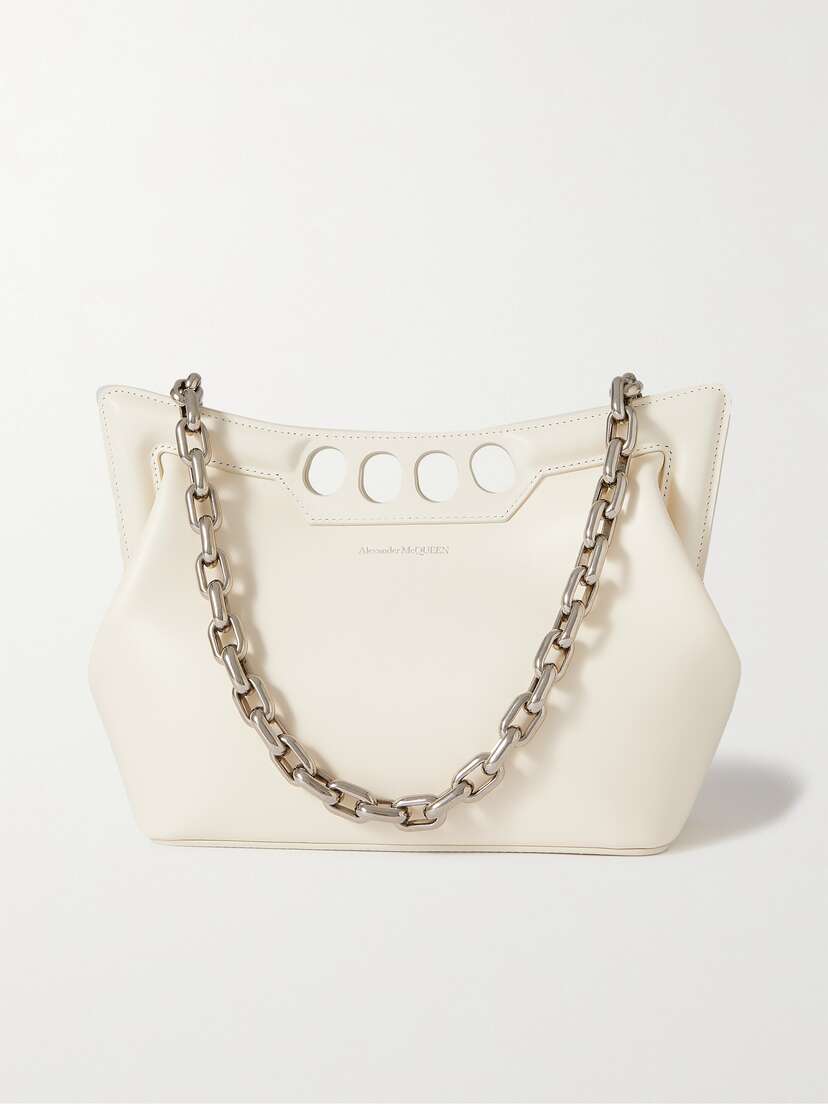 Alexander McQueen The Peak Cutout Leather Shoulder Bag