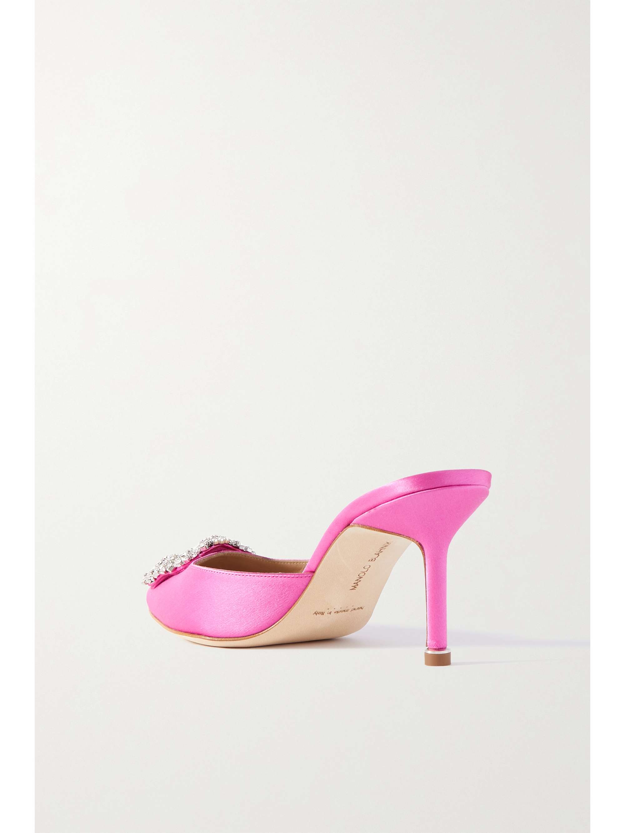 MANOLO BLAHNIK Hangisimu 70 embellished satin mules
