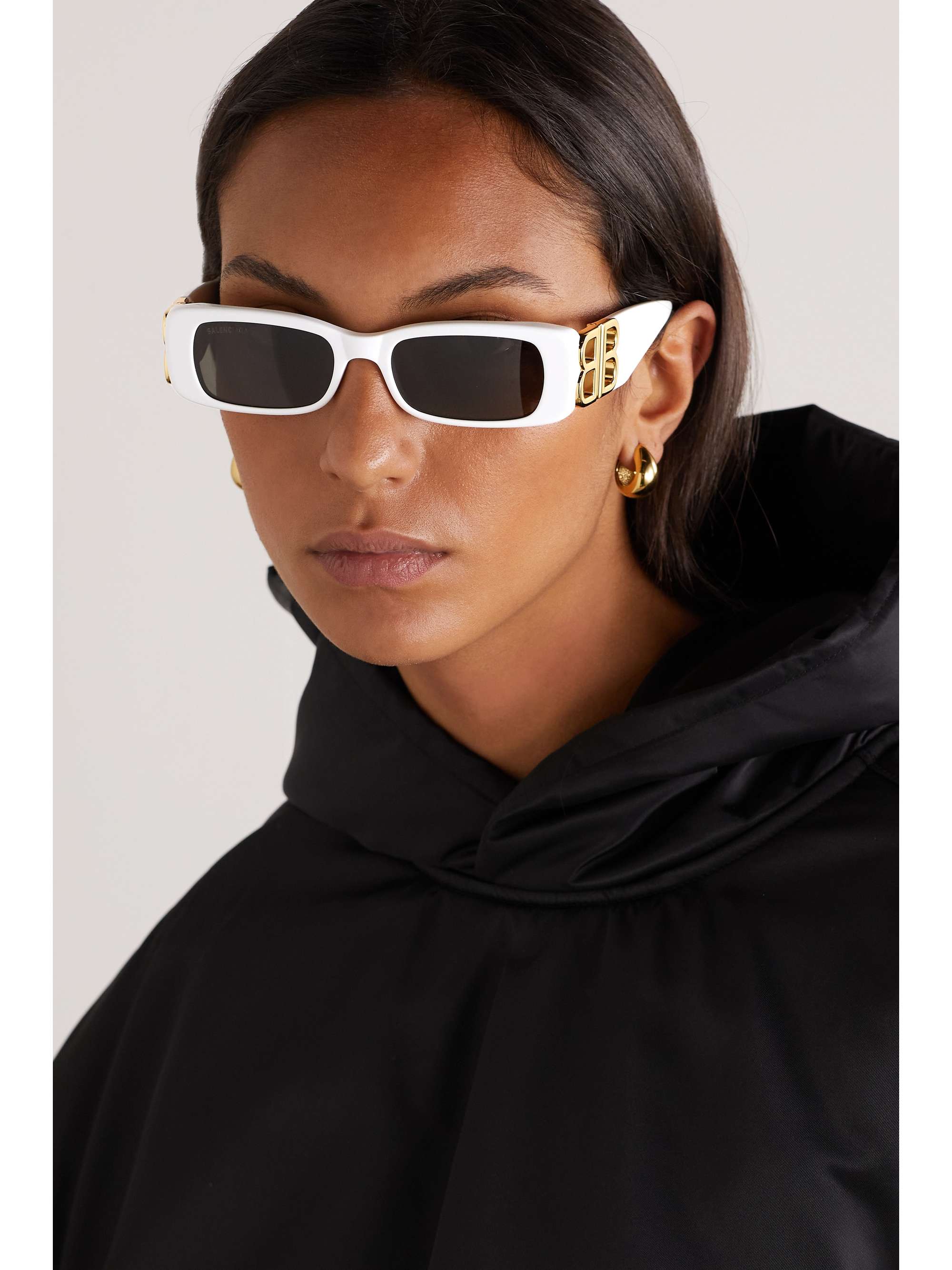 BALENCIAGA EYEWEAR Dynasty BB rectangularframe acetate sunglasses