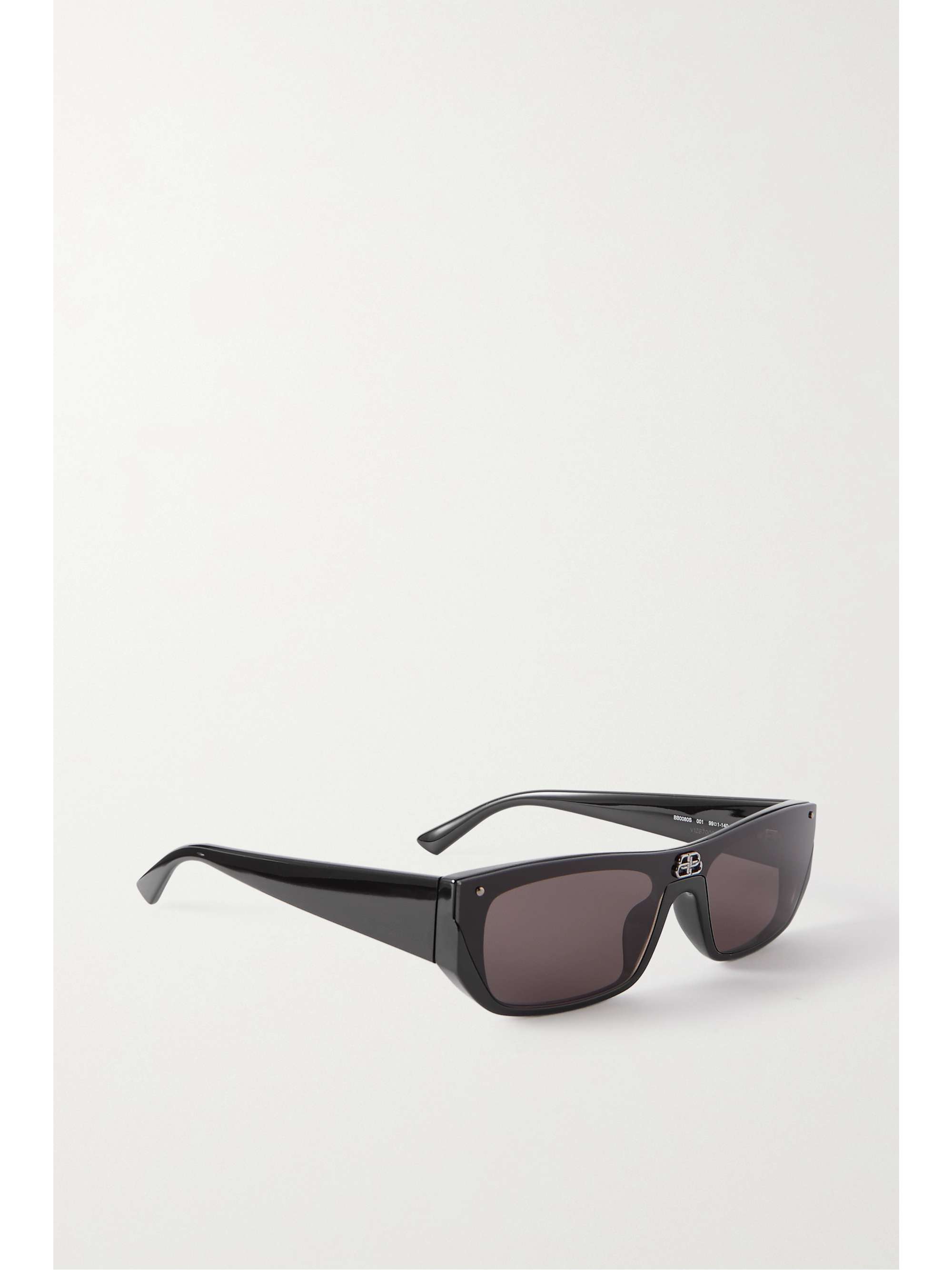 BALENCIAGA EYEWEAR Shield BB rectangularframe acetate sunglasses NET