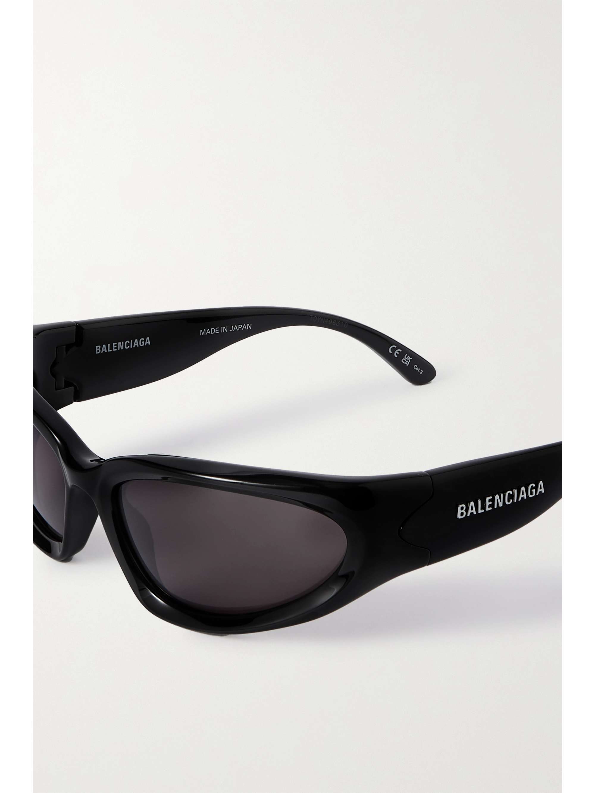 BALENCIAGA EYEWEAR Swift ovalframe acetate sunglasses NETAPORTER