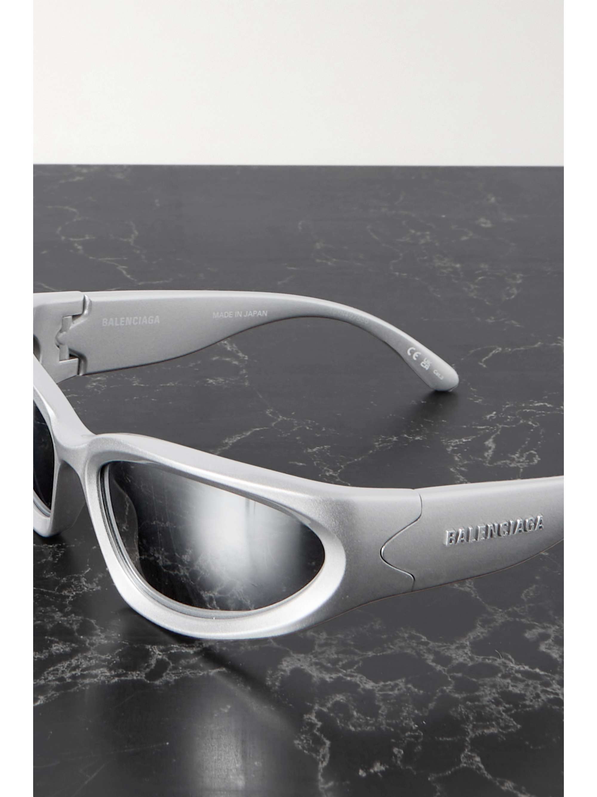 BALENCIAGA EYEWEAR Swift ovalframe acetate sunglasses NETAPORTER