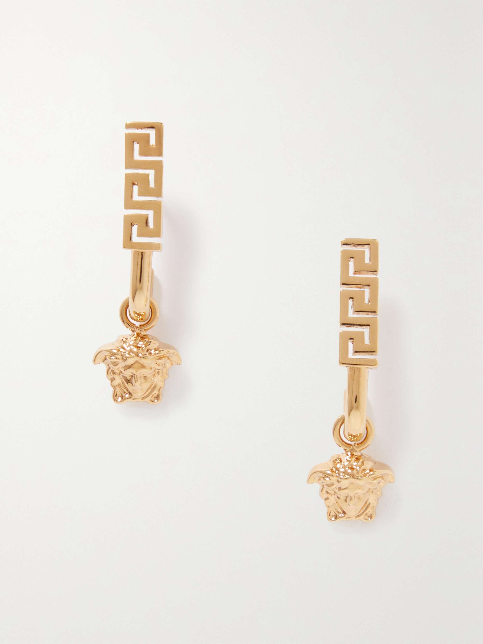 VERSACE Medusa goldtone earrings NETAPORTER