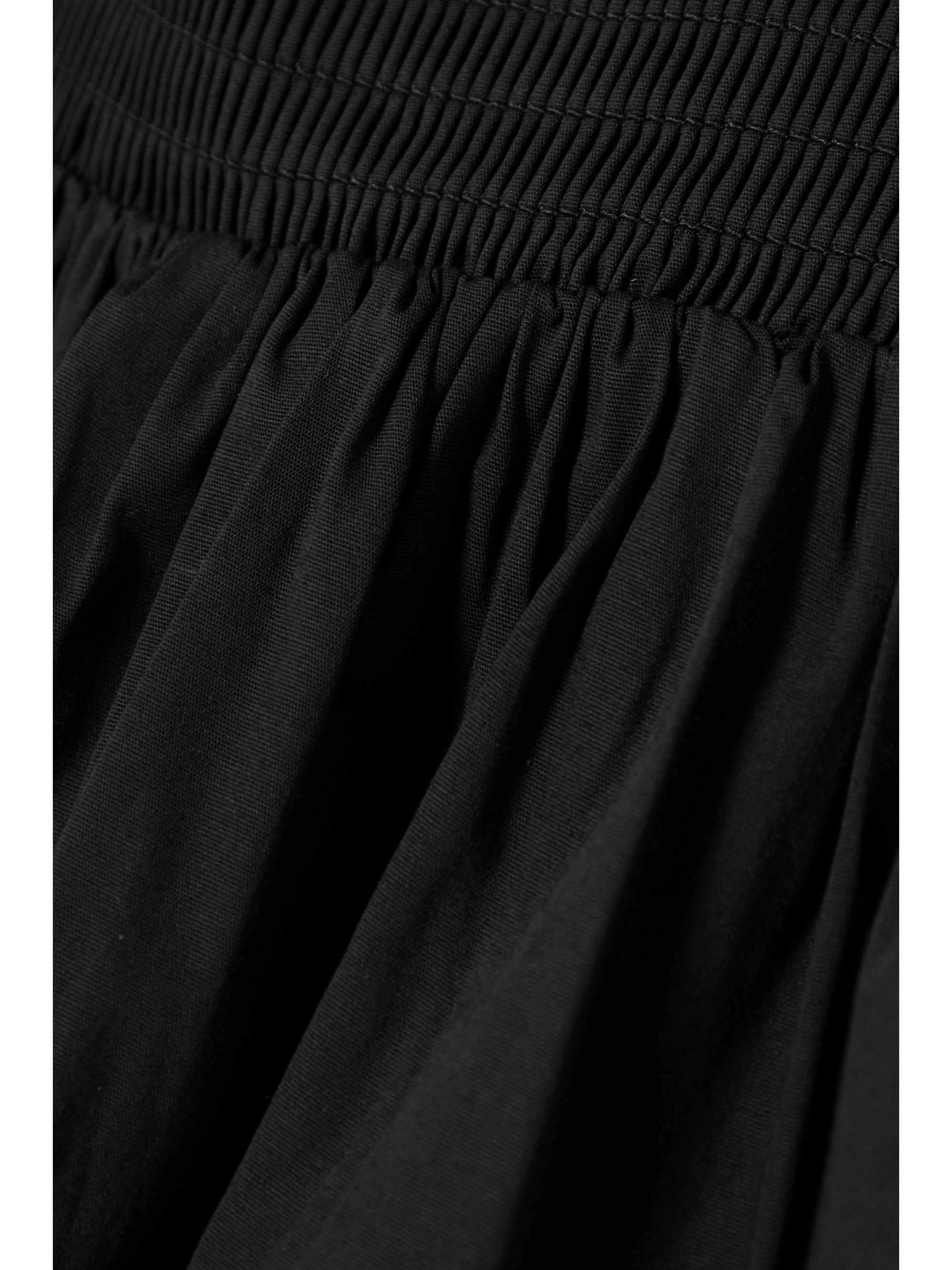 STAUD Landry shirred cotton-blend poplin maxi dress