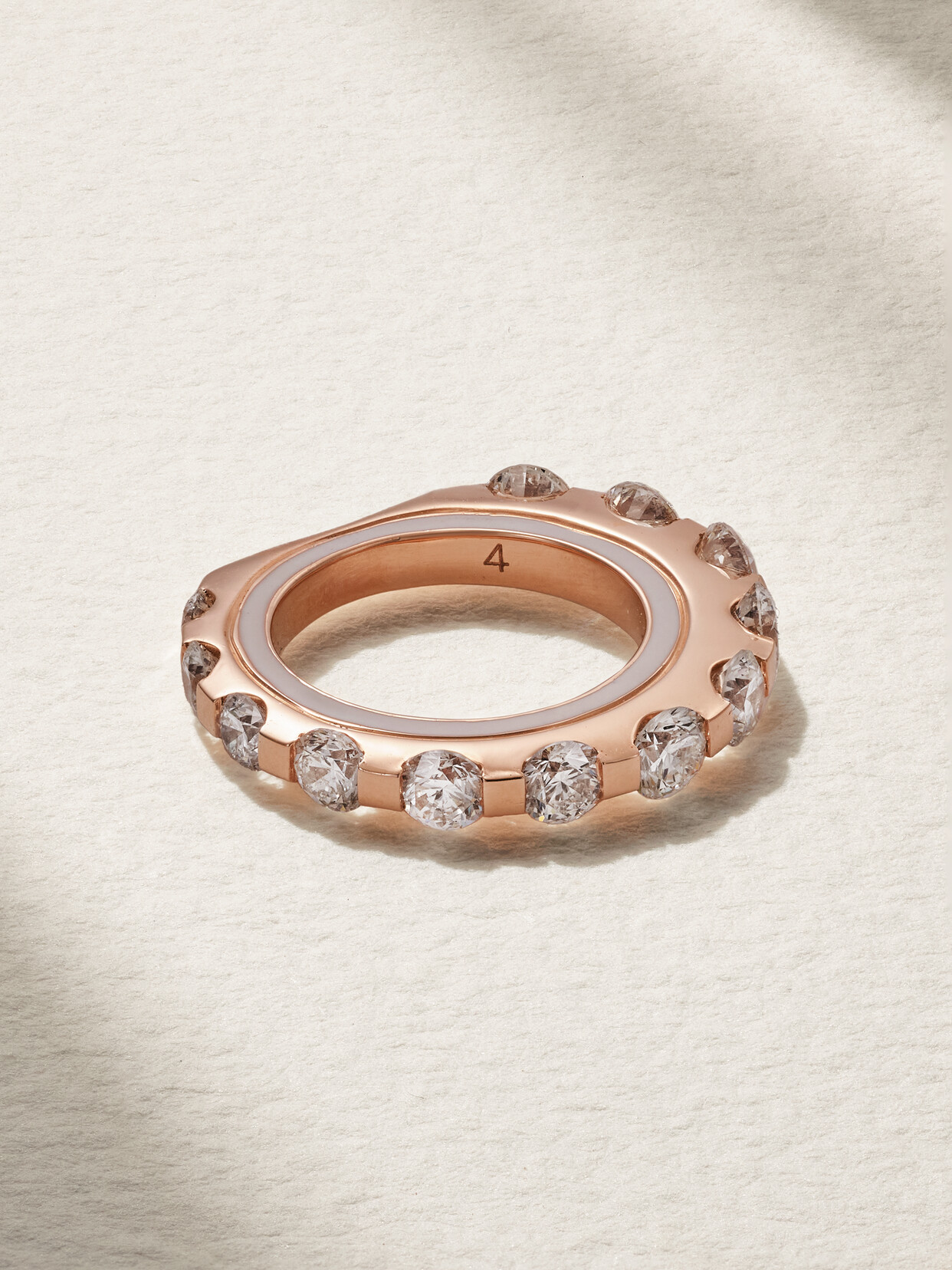 Kamyen 18-karat Rose Gold Diamond Pinky Ring