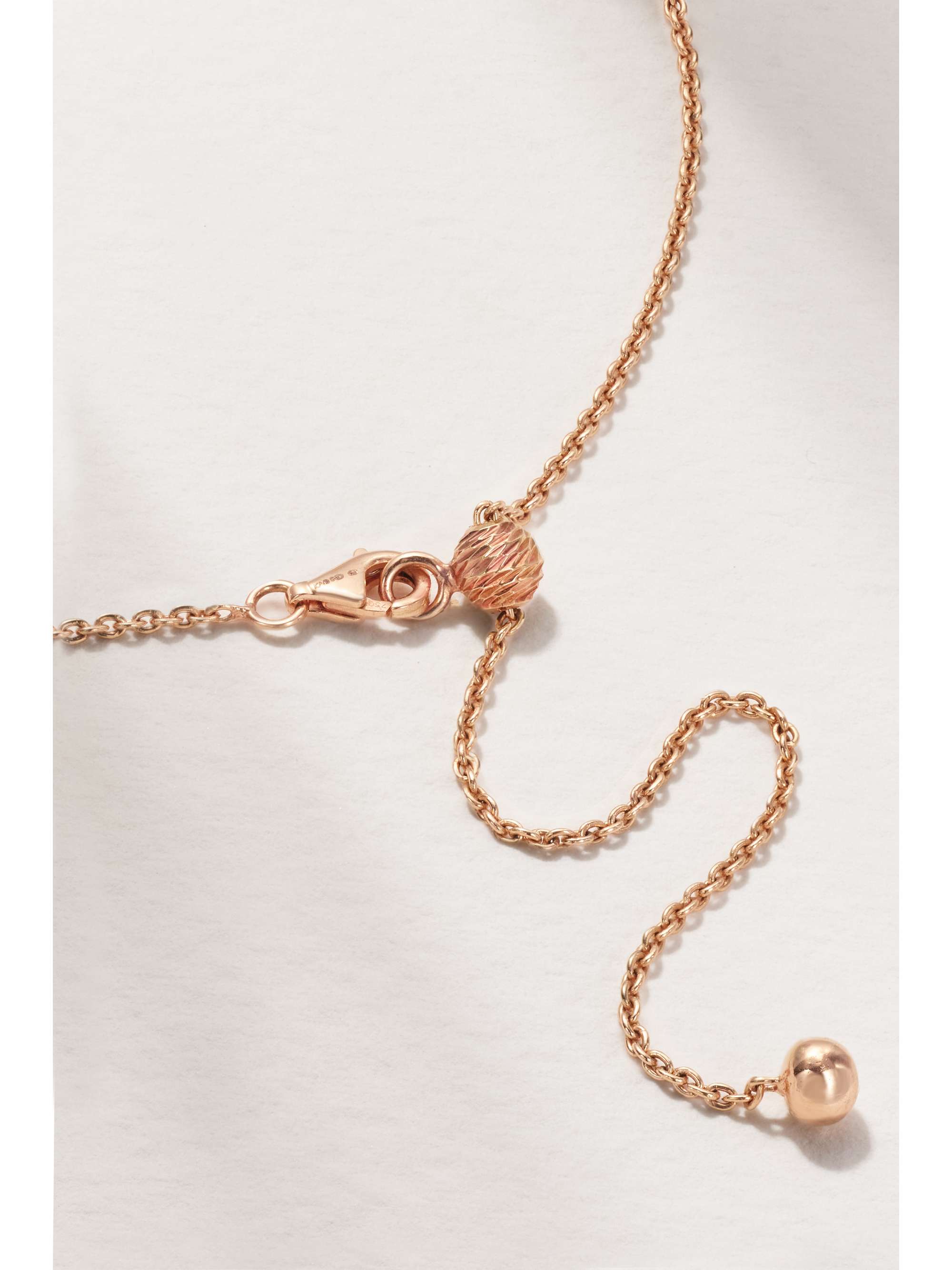 KAMYEN Marquise 18-karat rose gold, diamond and enamel choker