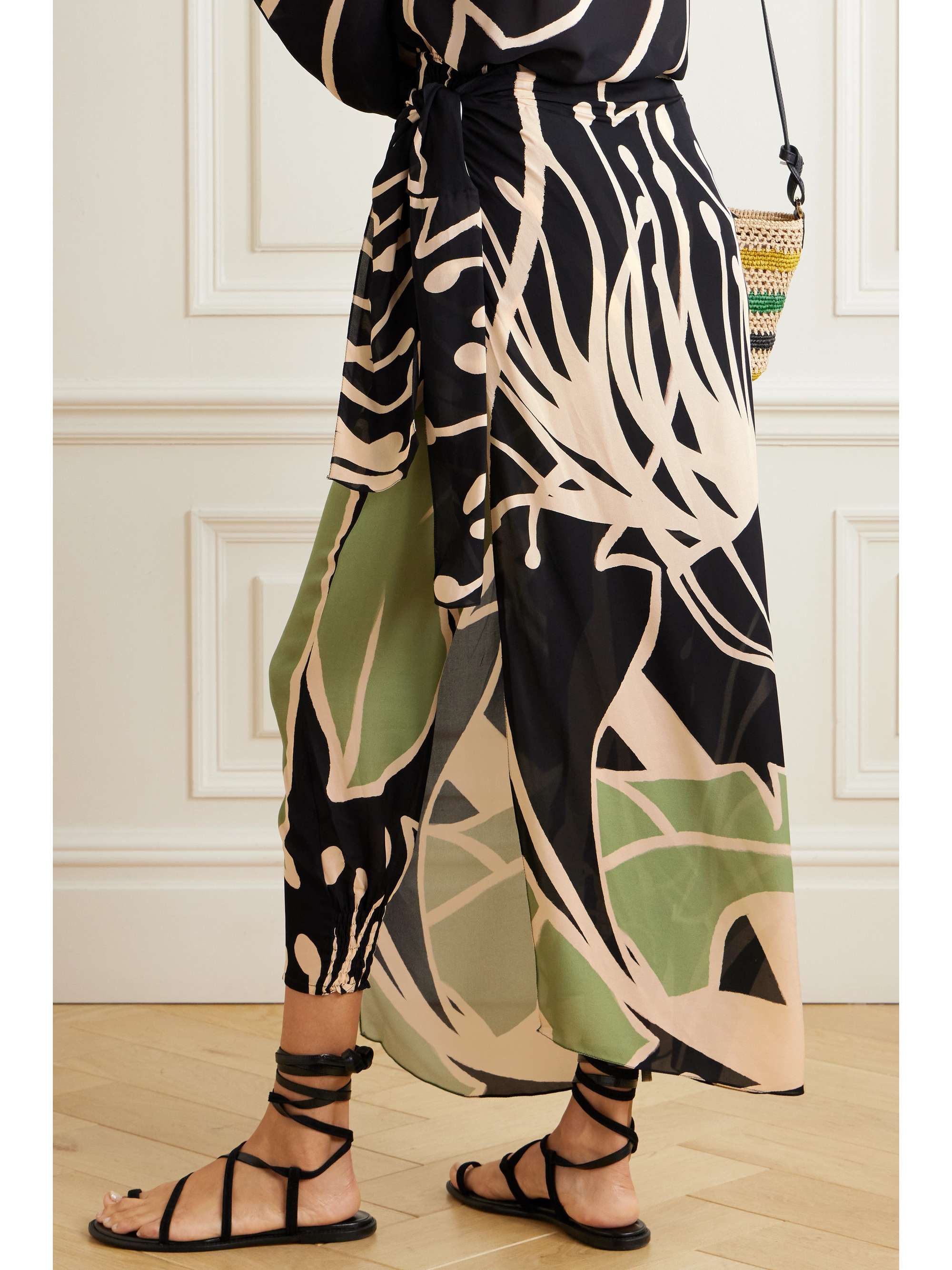 JOHANNA ORTIZ + NET SUSTAIN Sleep In Wonderland layered printed silk ...