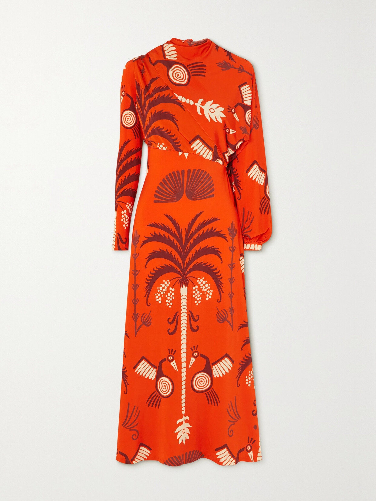 Johanna Ortiz - + Net Sustain Aclla Ceremonial Convertible Printed Stretch-jersey Maxi Dress - Red