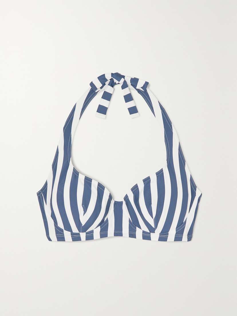 Eres Samba Corazon Striped Halterneck Bikini Top