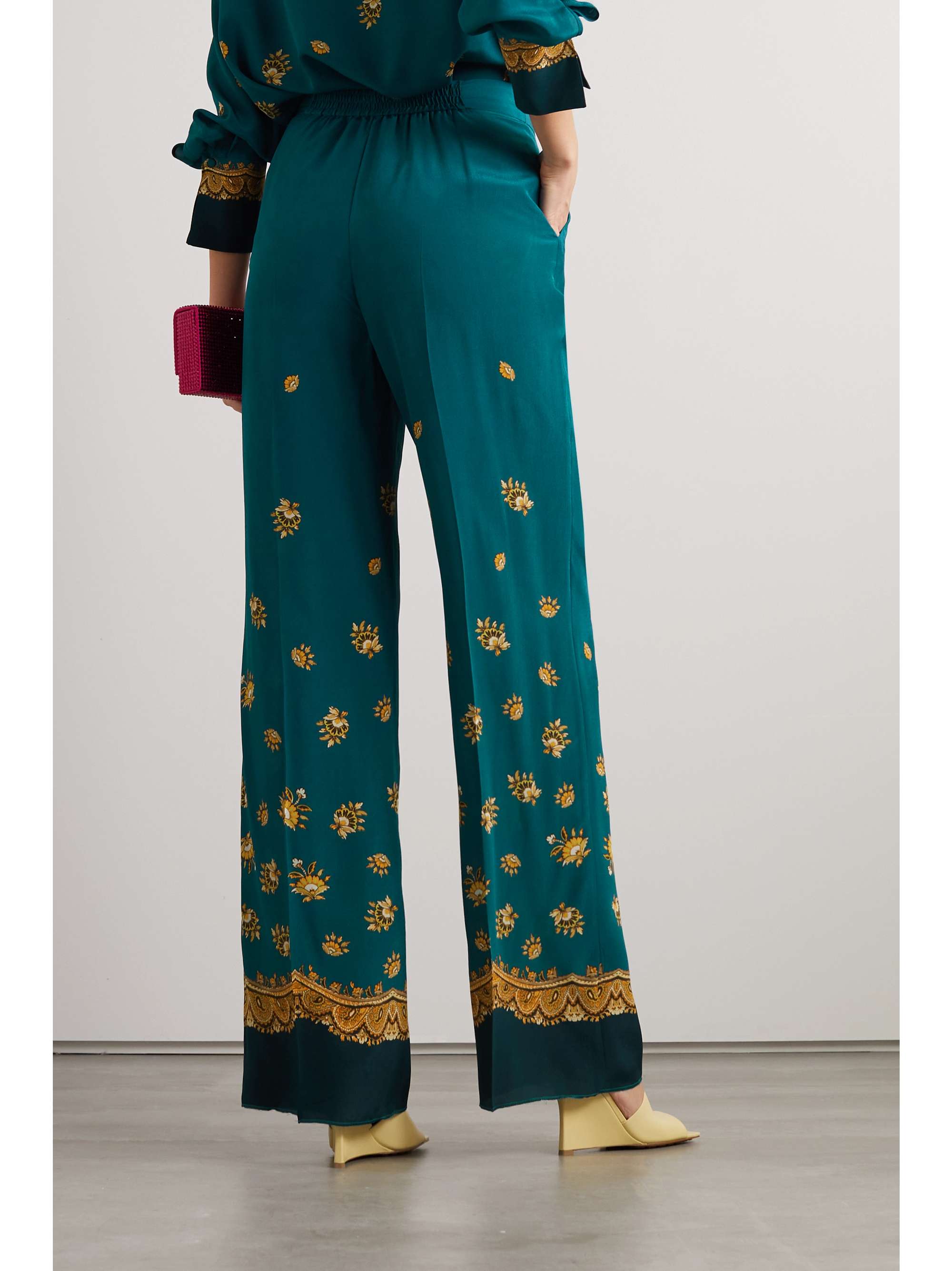 ETRO Paisley-print silk crepe de chine straight-leg pants