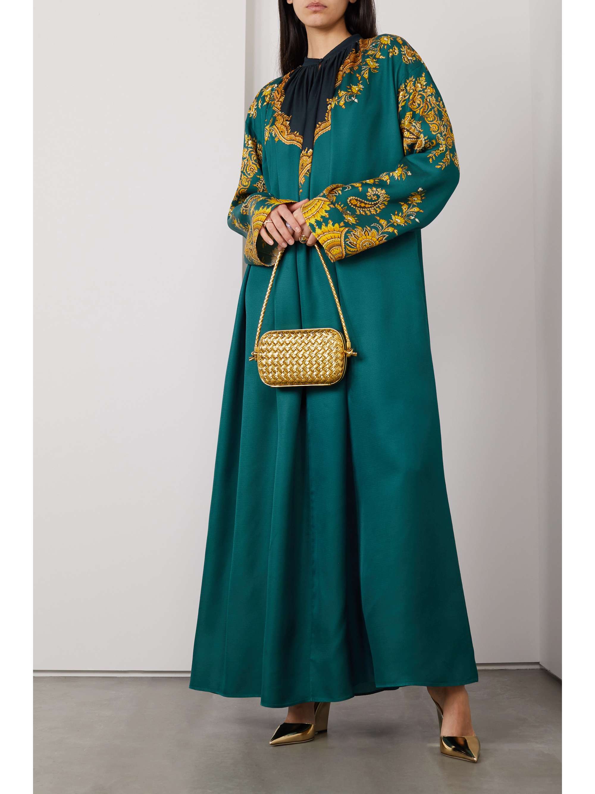 ETRO Paisley-print silk-satin kaftan