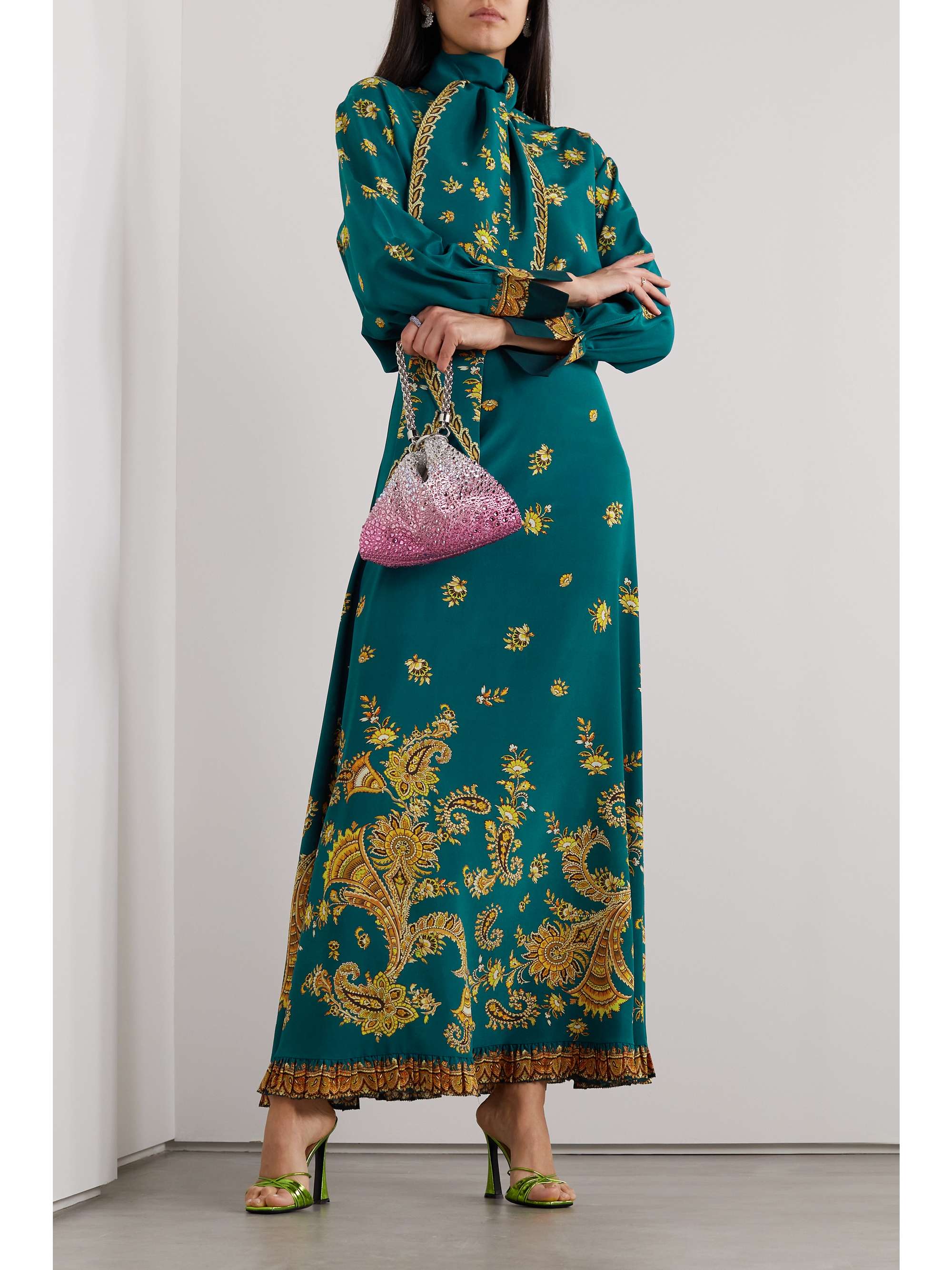 ETRO Tie-neck paisley-print silk crepe de chine blouse