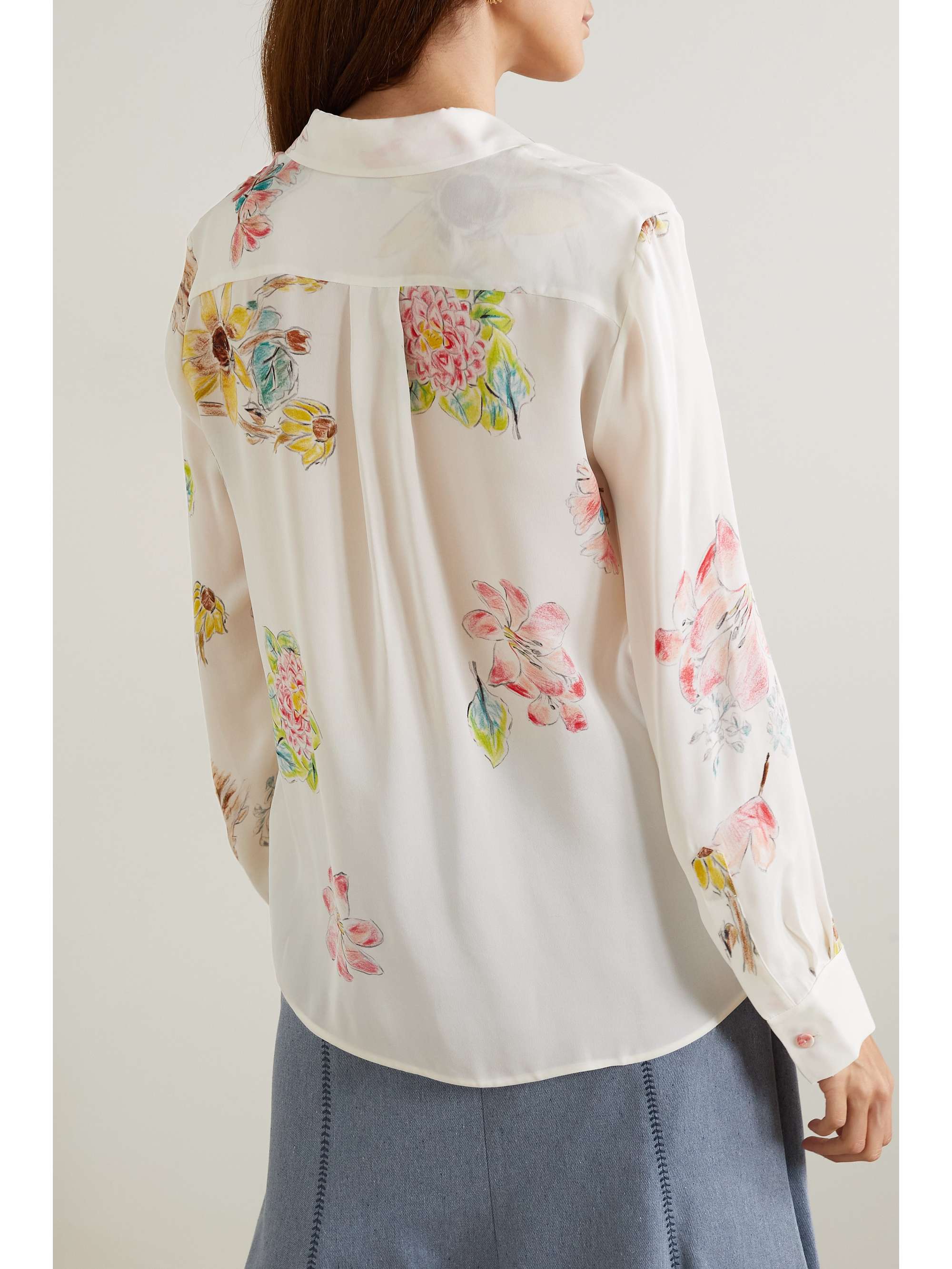 GABRIELA HEARST Henri floral-print silk-chiffon shirt | NET-A-PORTER