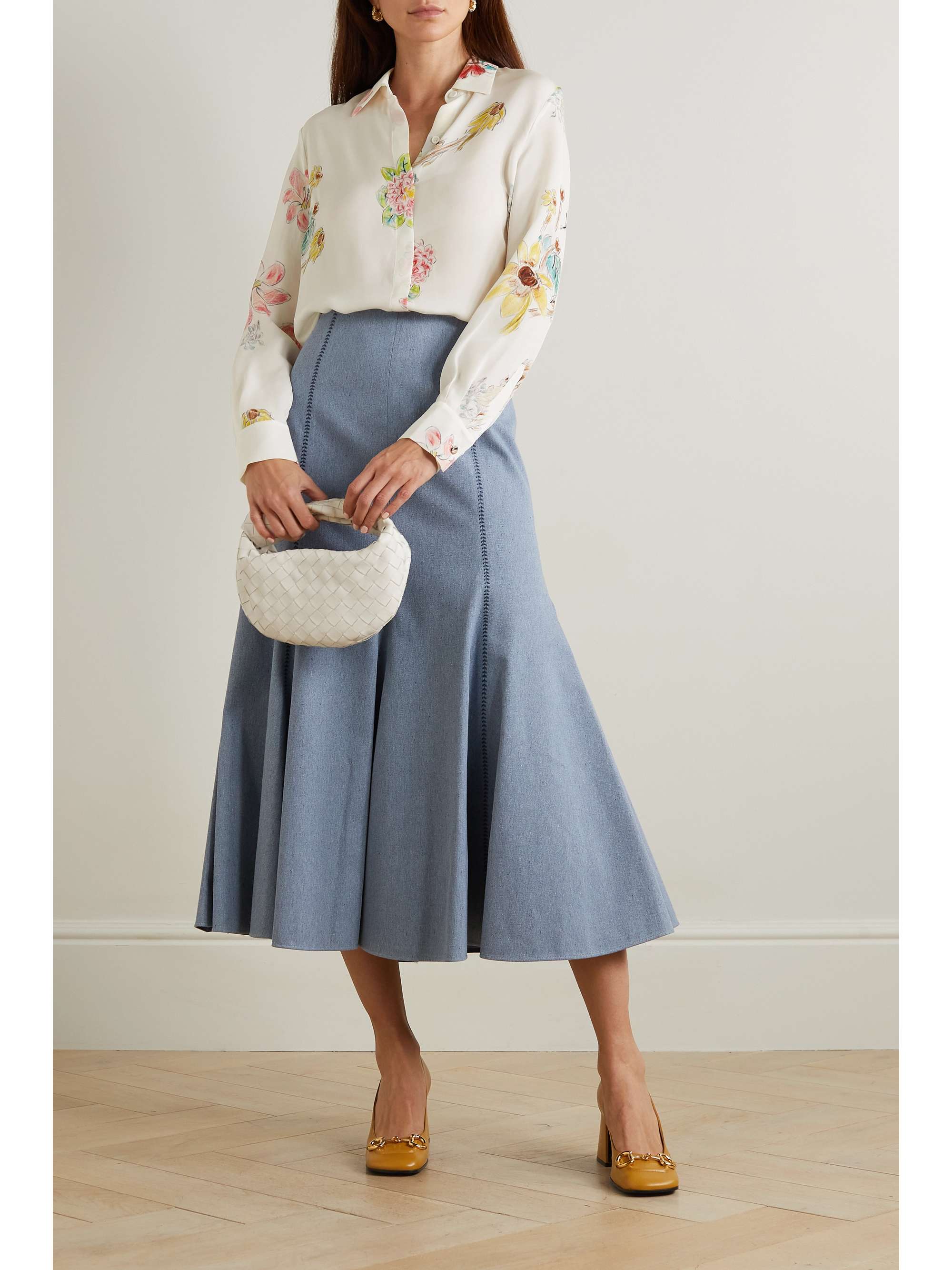 GABRIELA HEARST Henri floral-print silk-chiffon shirt | NET-A-PORTER