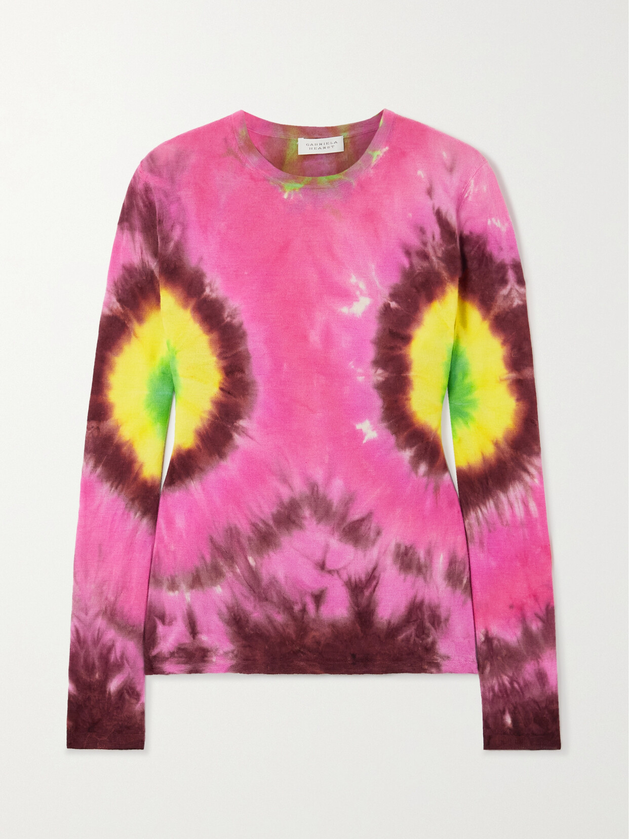 Shop Gabriela Hearst Miller Tie-dyed Cashmere Sweater In Pink