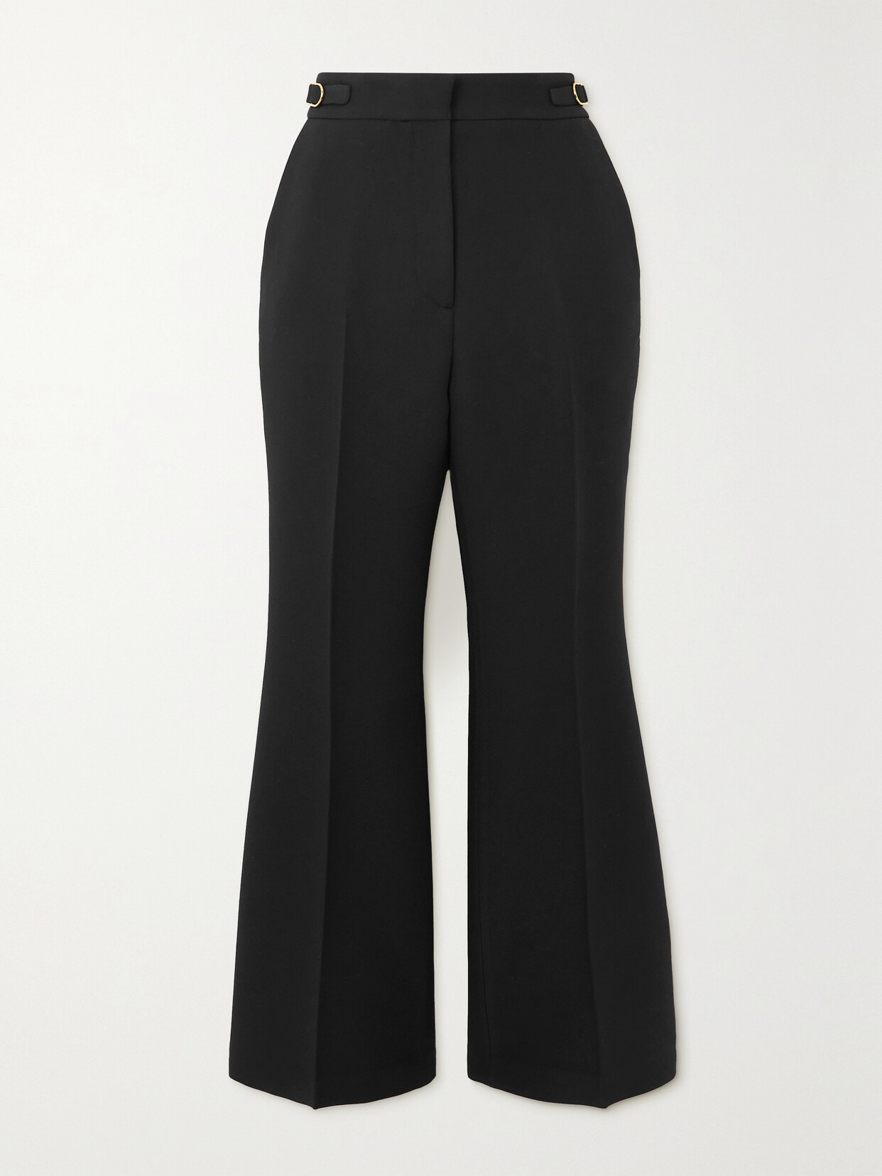 Gabriela Hearst Gabriel Wool And Silk-blend Flared Pants In Black