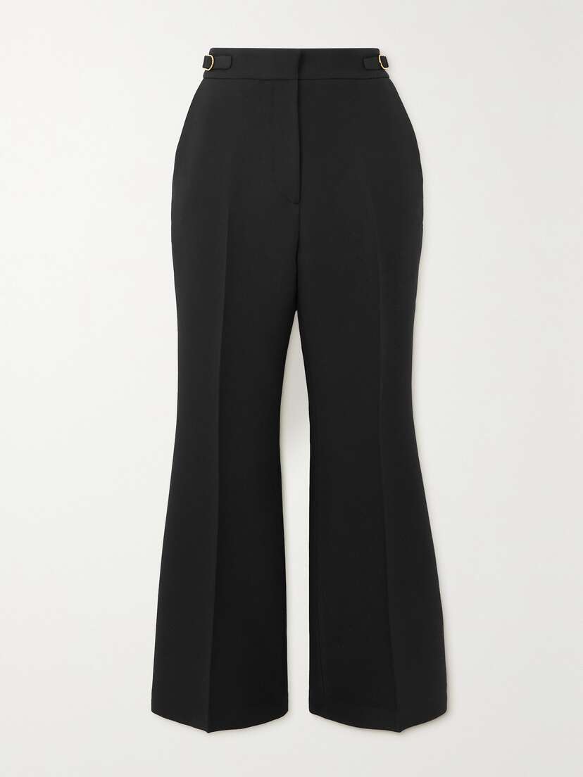 Gabriela Hearst Gabriel Wool And Silk-blend Flared Pants