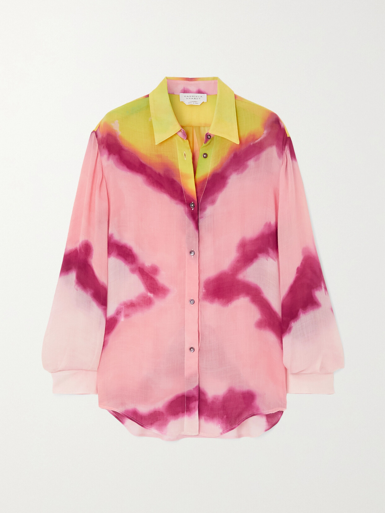 Gabriela Hearst Ferrara Tie-dyed Cashmere Shirt In Multi