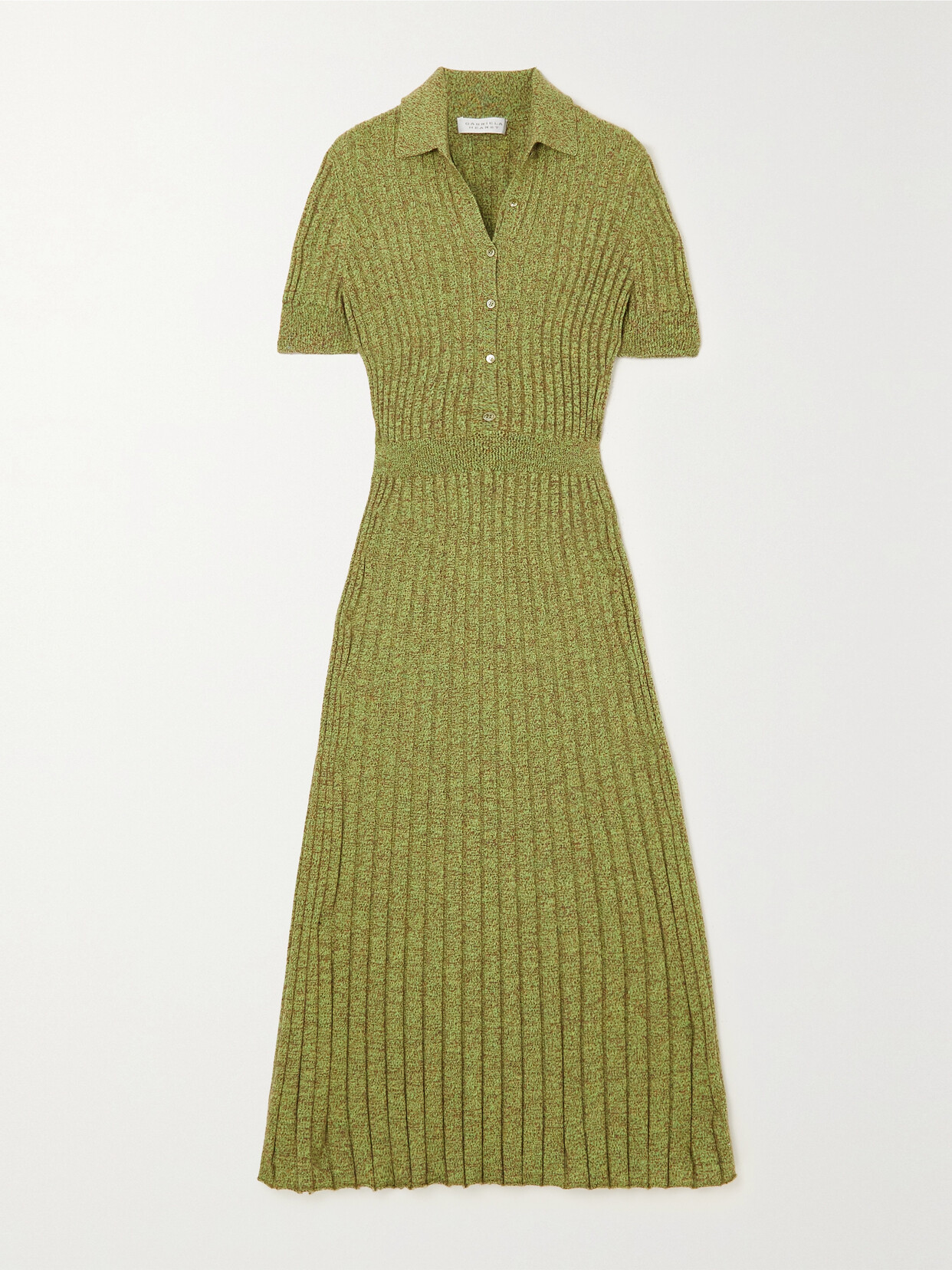 Gabriela Hearst - Avant Ribbed Cashmere And Silk-blend Midi Dress - Green