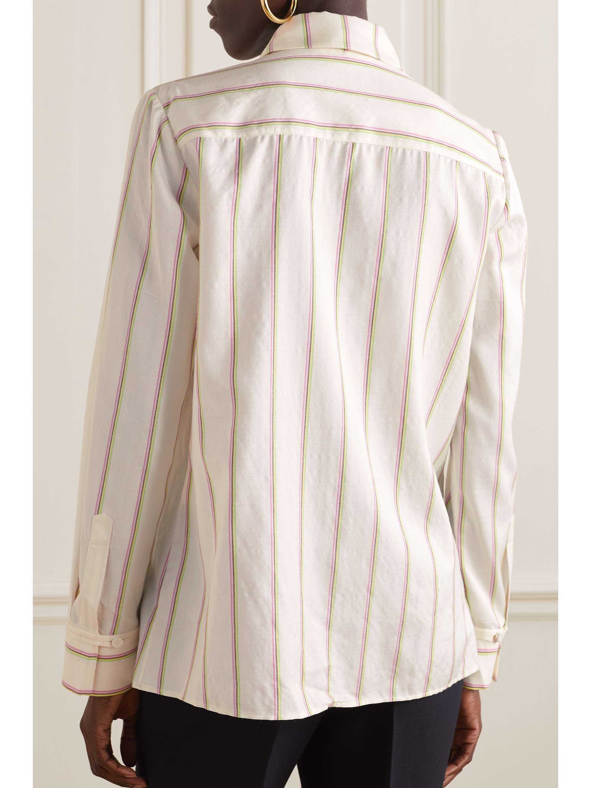 GABRIELA HEARST Cruz striped wool and silk-blend twill shirt | NET-A-PORTER