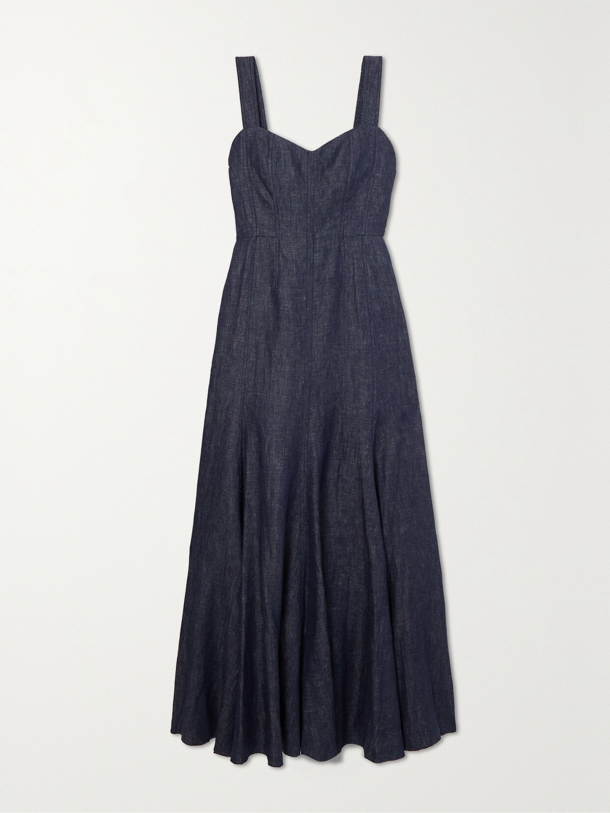 Gabriela Hearst - Gail Linen-chambray Maxi Dress - Blue