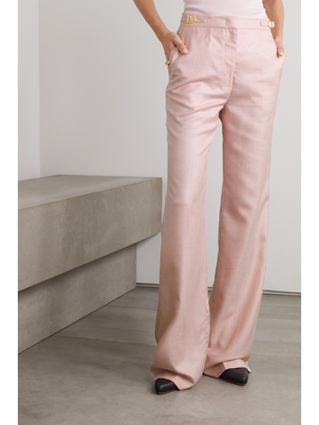 Gabriela Hearst Vesta wool, silk and linen-blend straight-leg pants