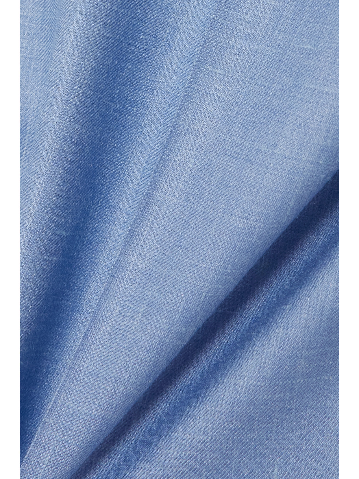 Gabriela Hearst Vesta Wool, Silk And Linen-blend Straight-leg Pants In Blue