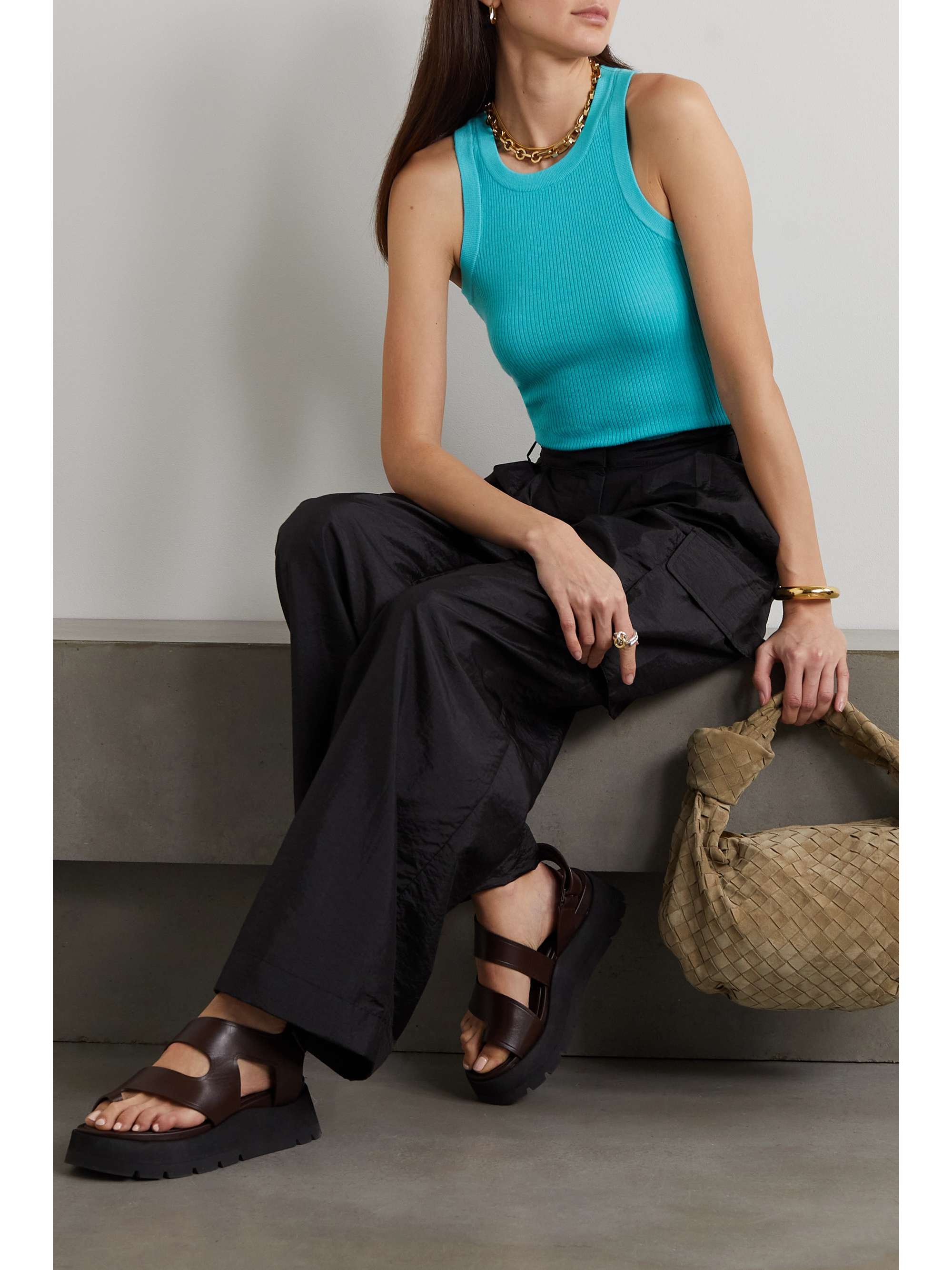 LISA YANG Addison ribbed cashmere tank