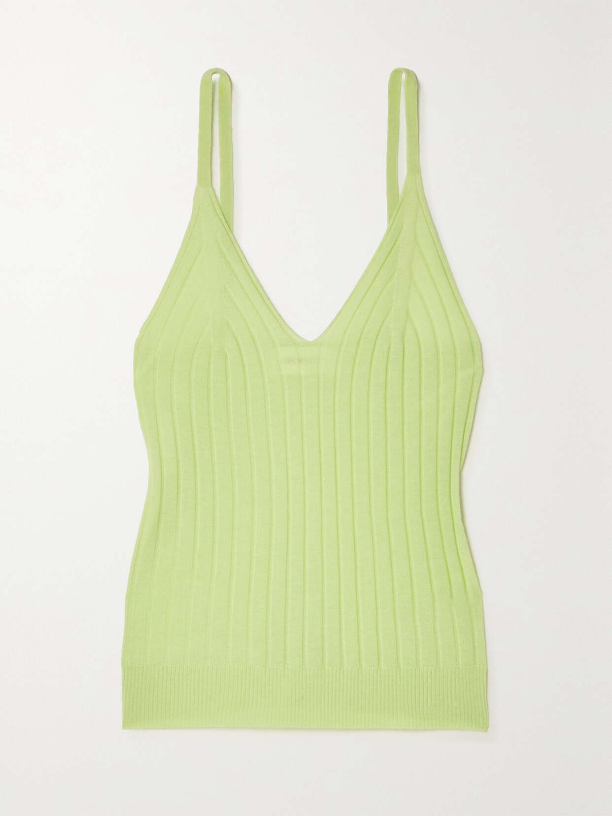 Lisa Yang - Cleo Ribbed Cashmere Camisole - Green