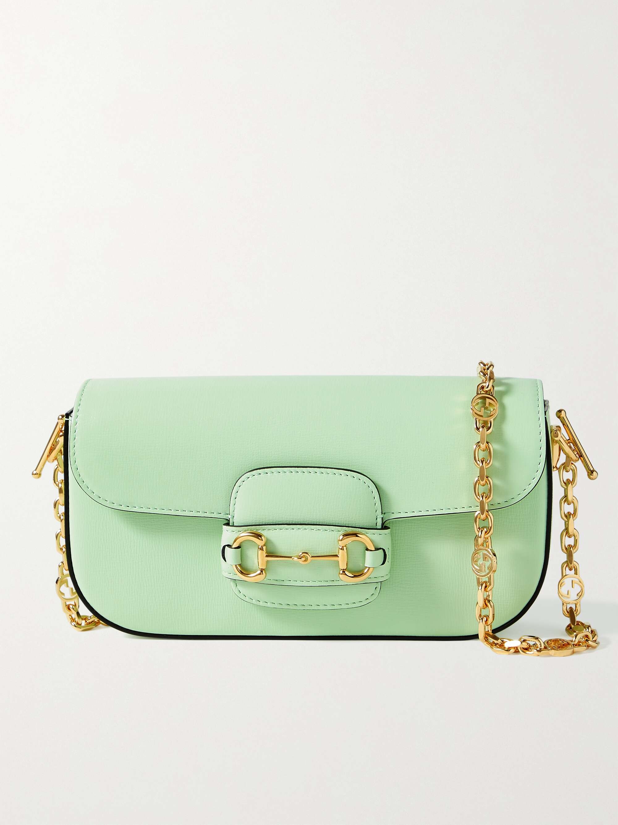 GUCCI Horsebit 1955 embellished leather shoulder bag | NET-A-PORTER