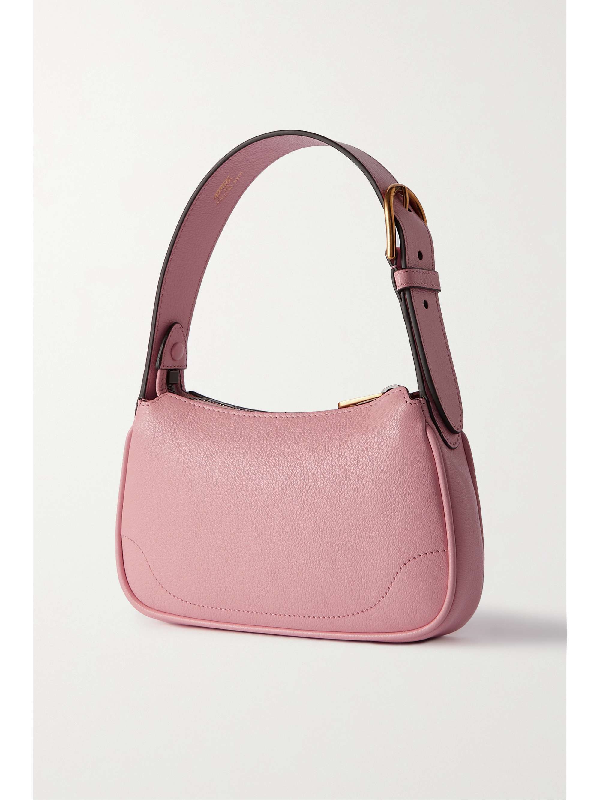 GUCCI Aphrodite embellished textured-leather shoulder bag