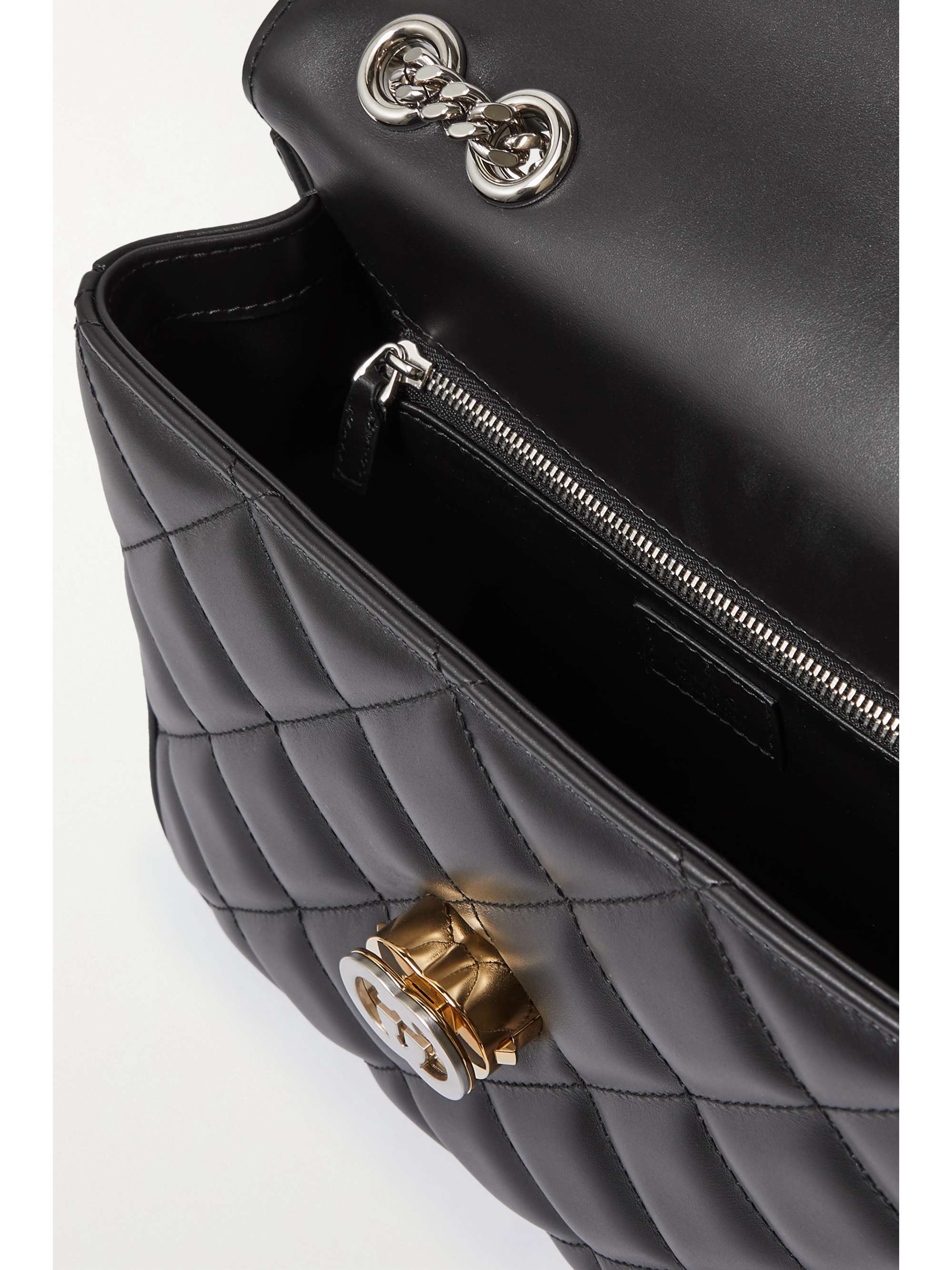 GUCCI Deco logoembellished quilted leather shoulder bag NETAPORTER