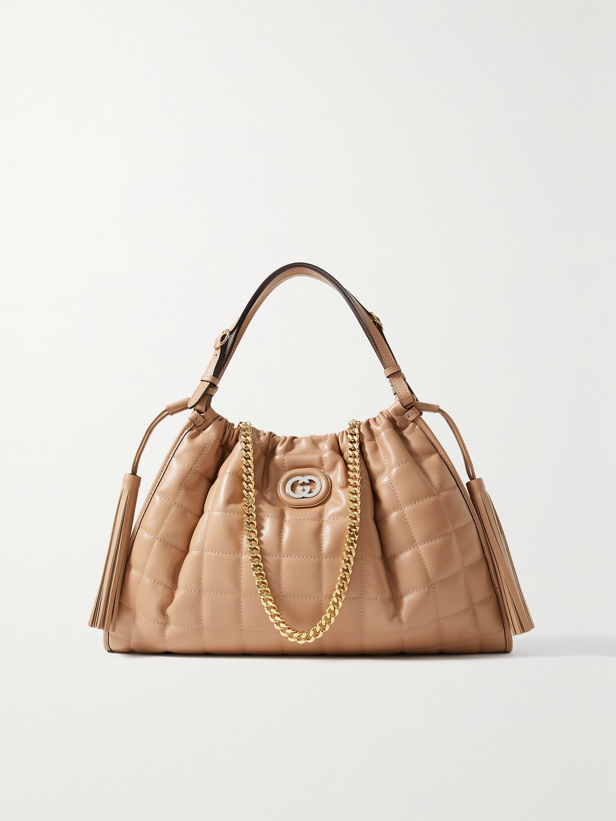 Gucci Deco Embellished Quilted Leather Tote